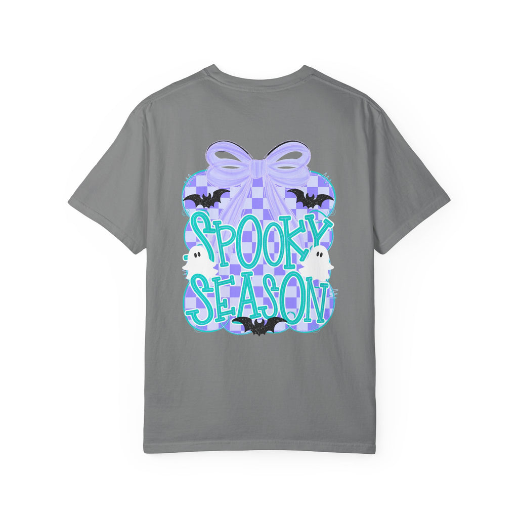 Spooky Season Ghost Tee Lavender Bow Halloween T Shirt