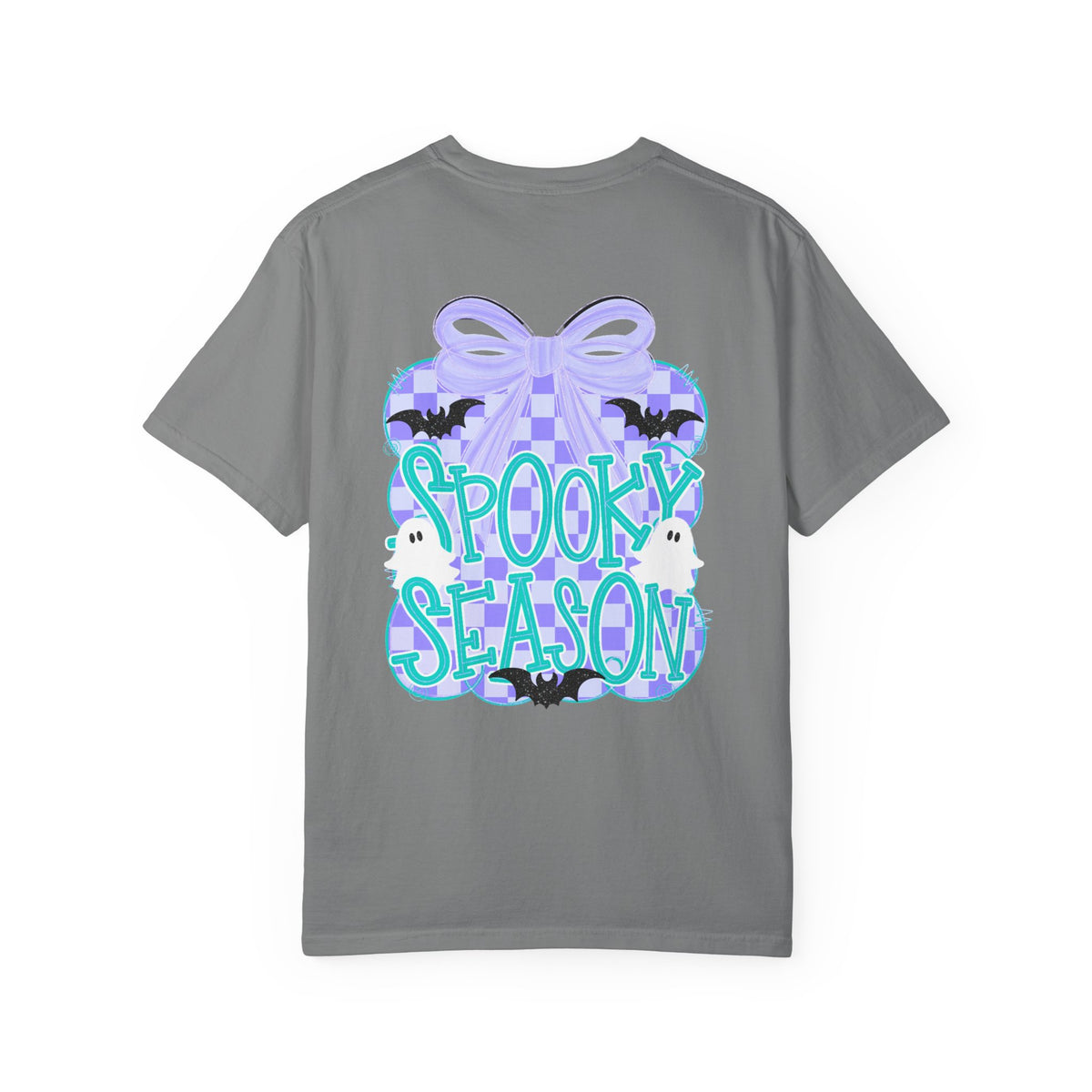 Spooky Season Ghost Tee Lavender Bow Halloween T Shirt