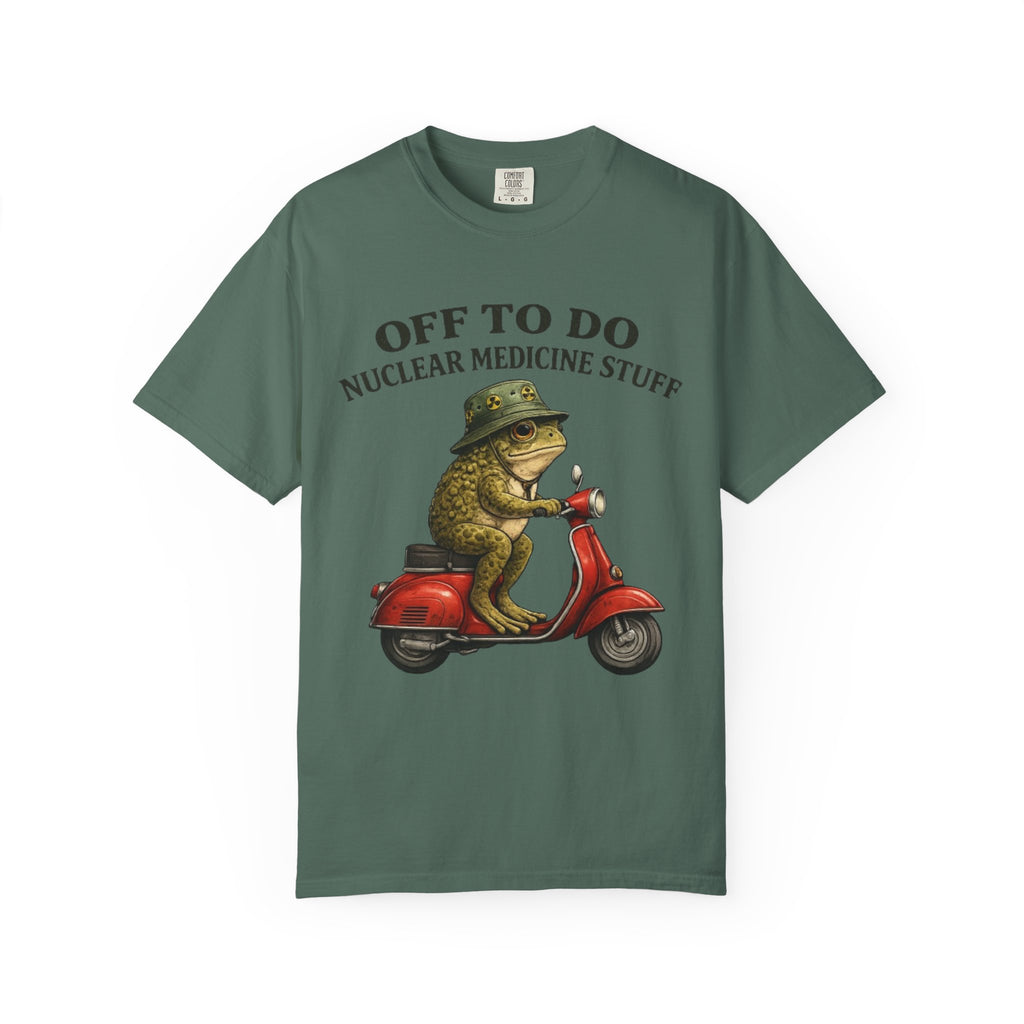 Nuclear Medicine Frog Scooter T-Shirt  Off To Do Nuclear Medicine Stuff