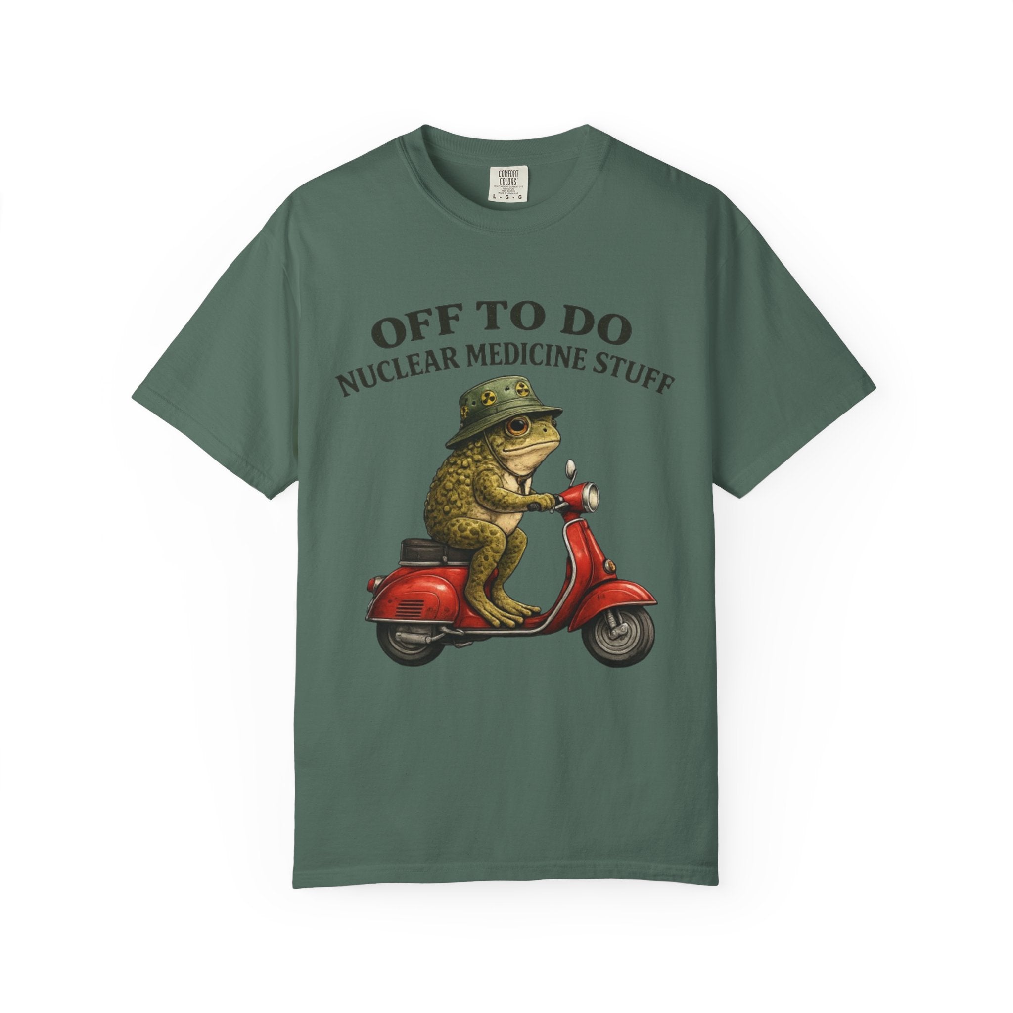 Nuclear Medicine Frog Scooter T-Shirt  Off To Do Nuclear Medicine Stuff