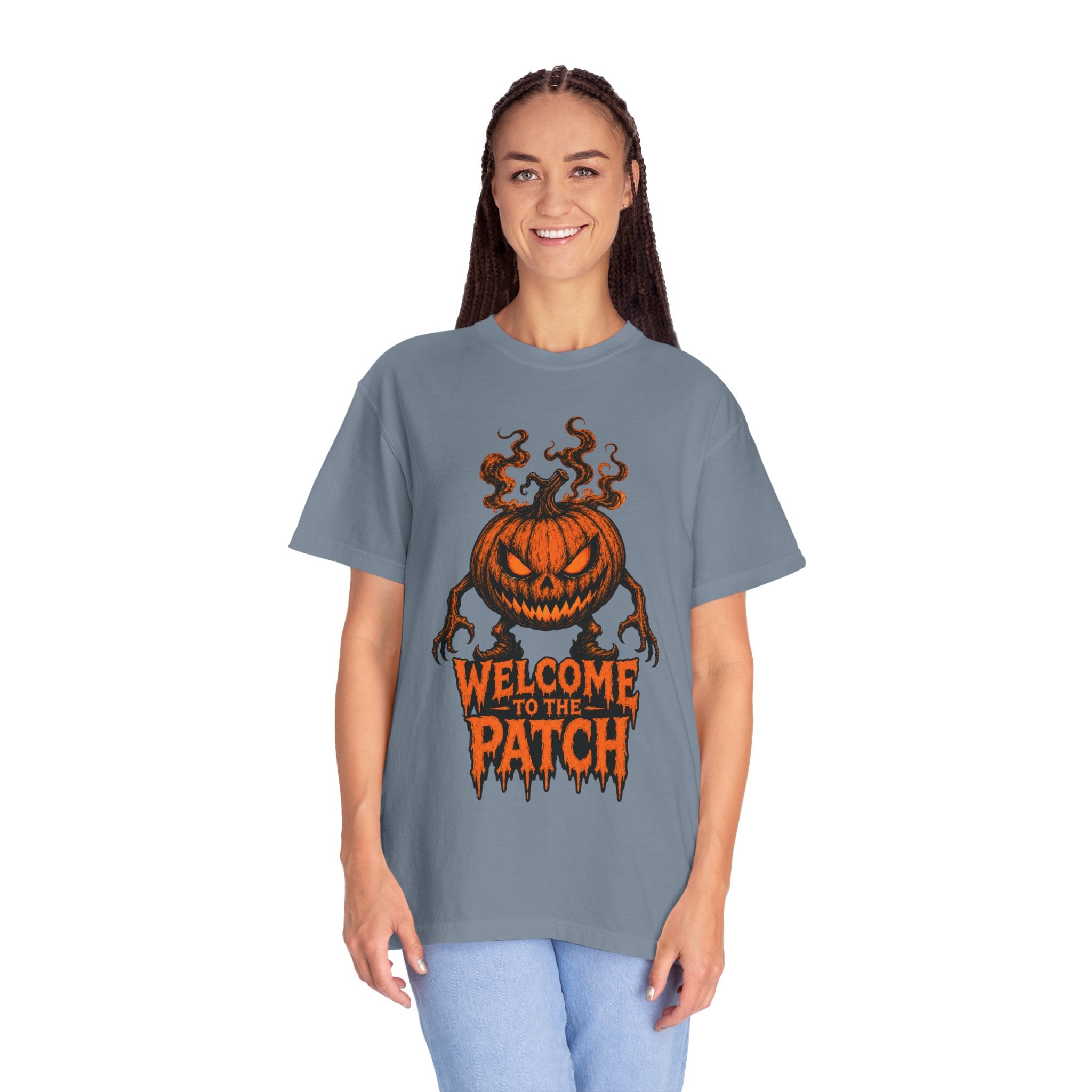 Welcome to the Patch Pumpkin T Shirt Halloween Horror Tee