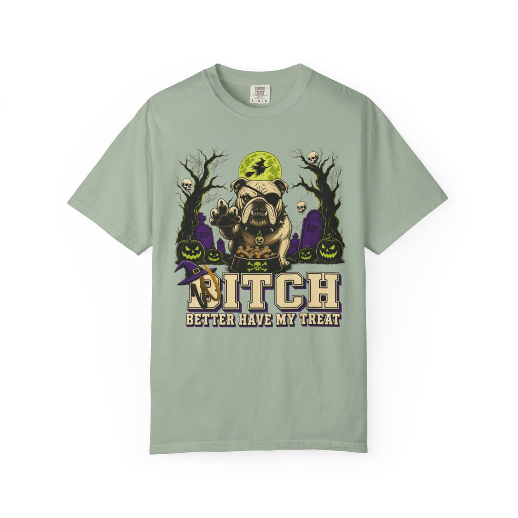 Halloween Bulldog T Shirt Bitch Better Have My Treat Spooky Costume Tee