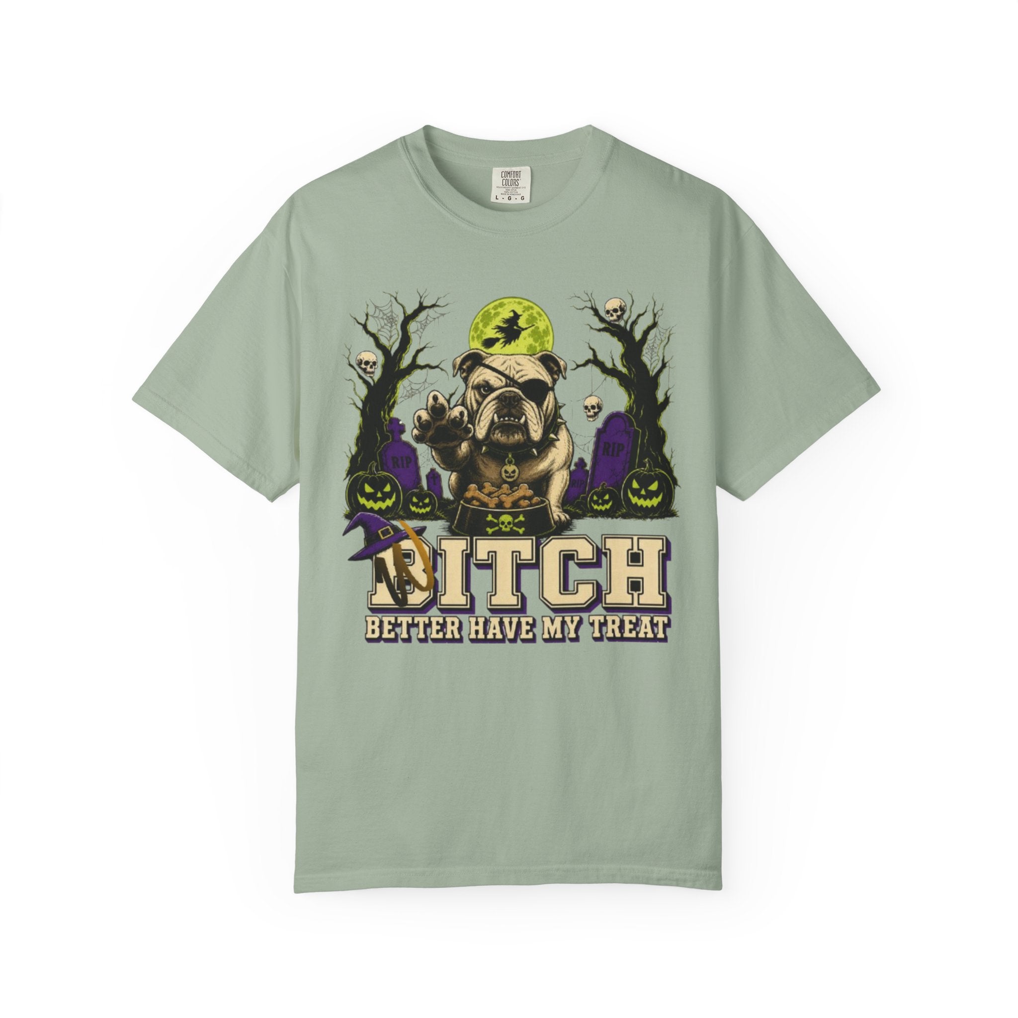 Halloween Bulldog T Shirt Bitch Better Have My Treat Spooky Costume Tee