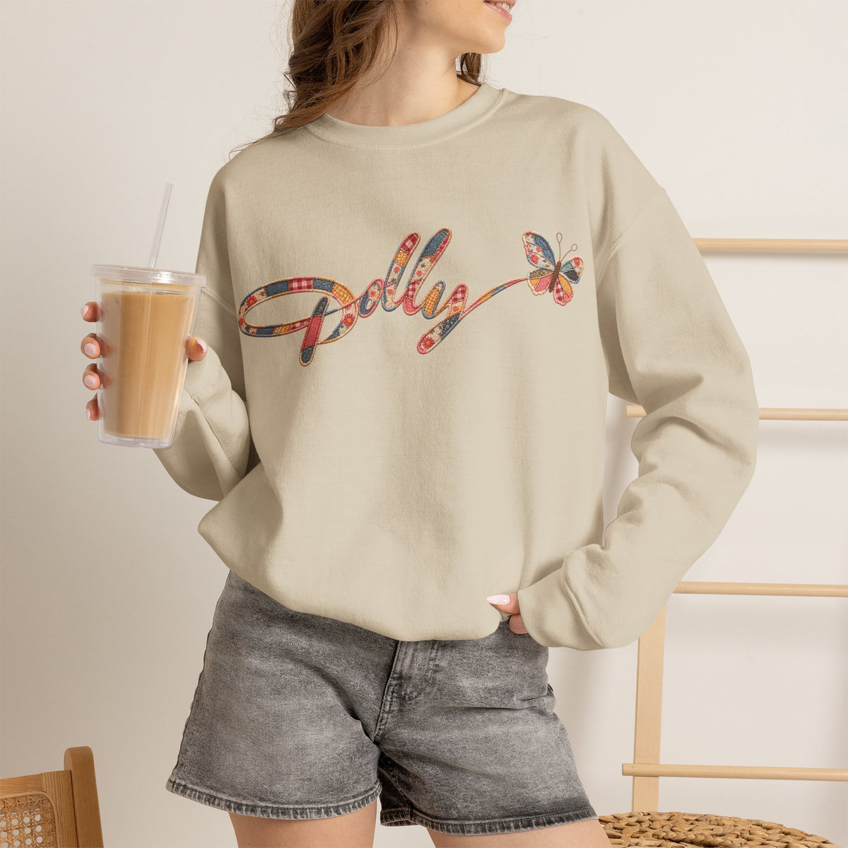Dolly Floral Script Crewneck Sweatshirt