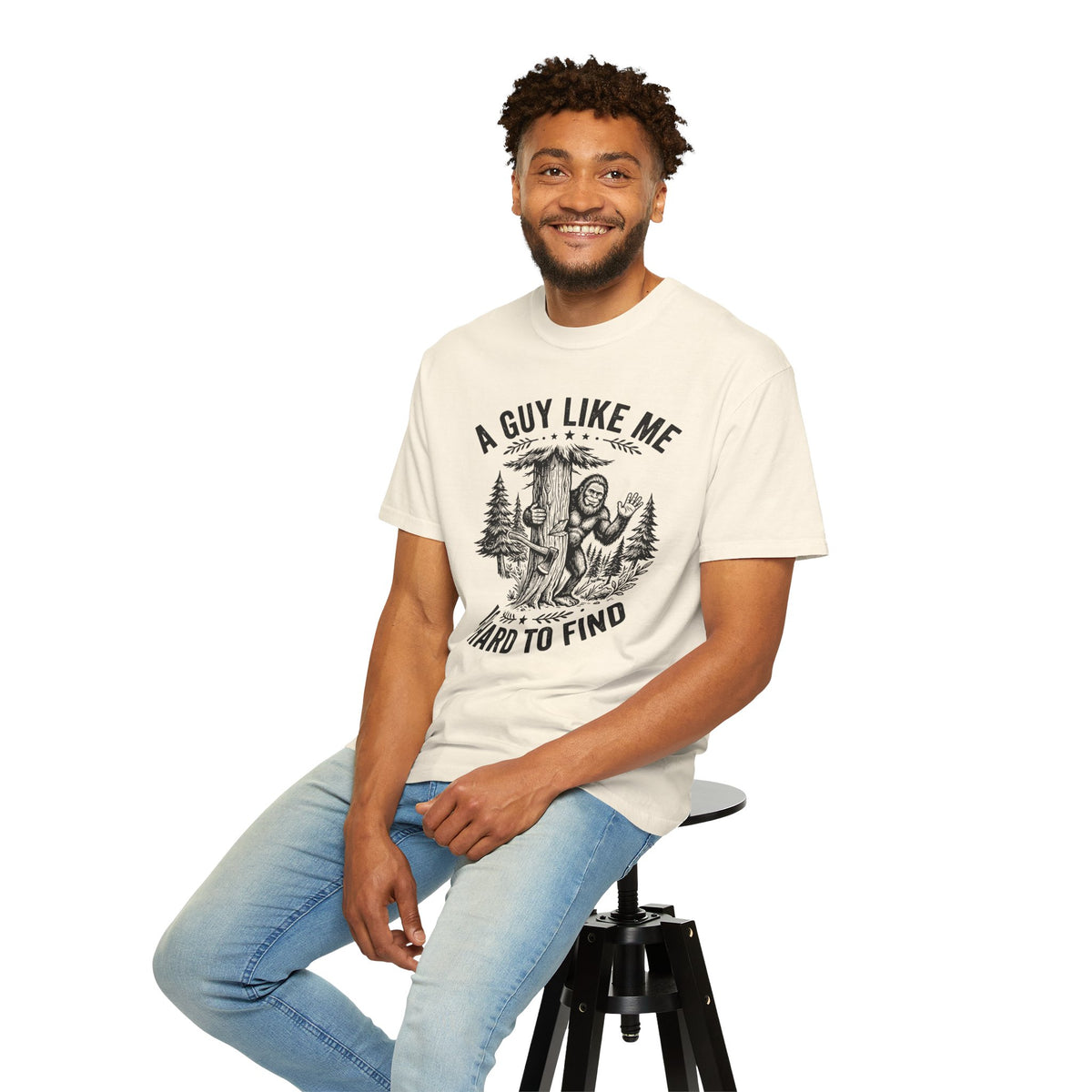 A Guy Like Me Is Hard to Find T Shirt Sasquatch Bigfoot Graphic Tee