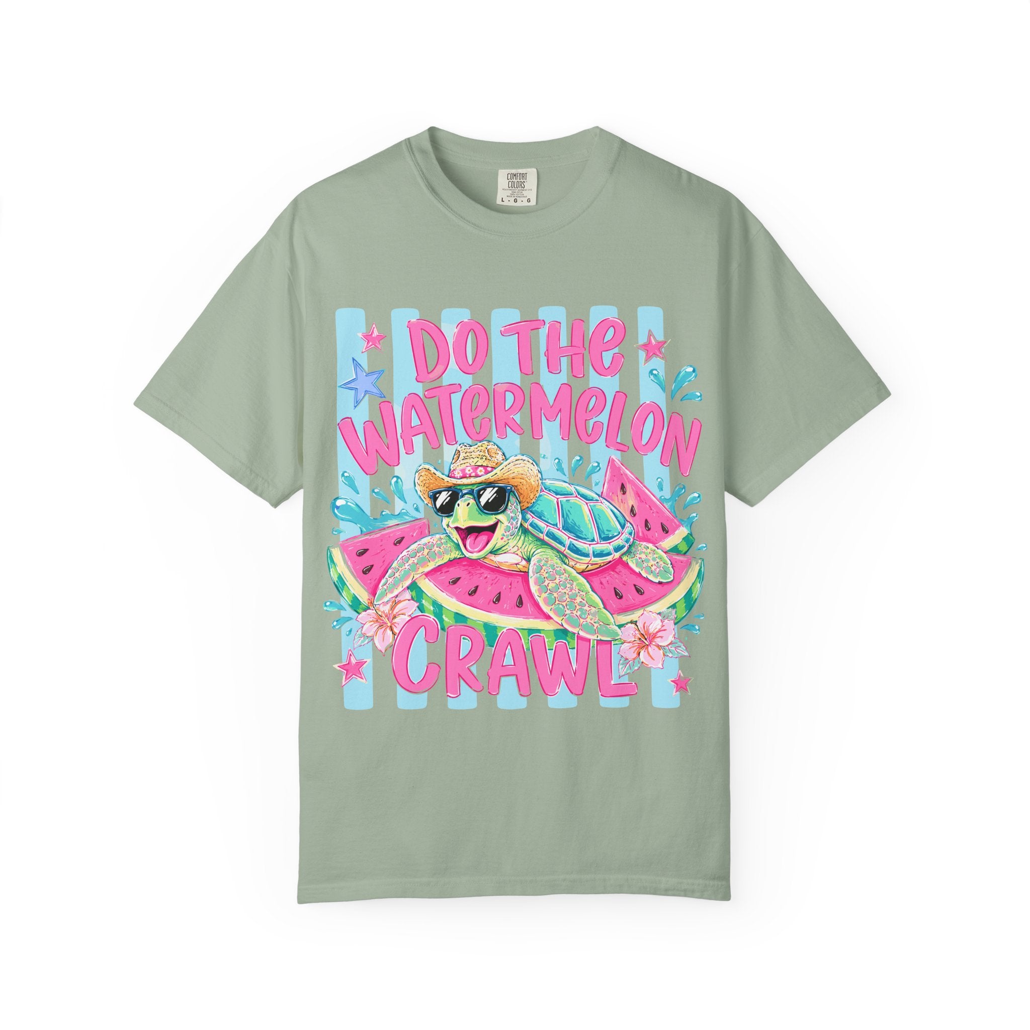 Do The Watermelon Crawl TShirt Cute Turtle Summer Graphic Tee