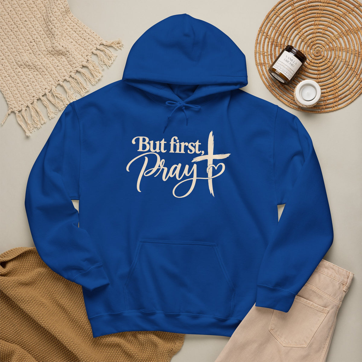 But First Pray Hoodie Faith Based Christian Hooded Sweatshirt