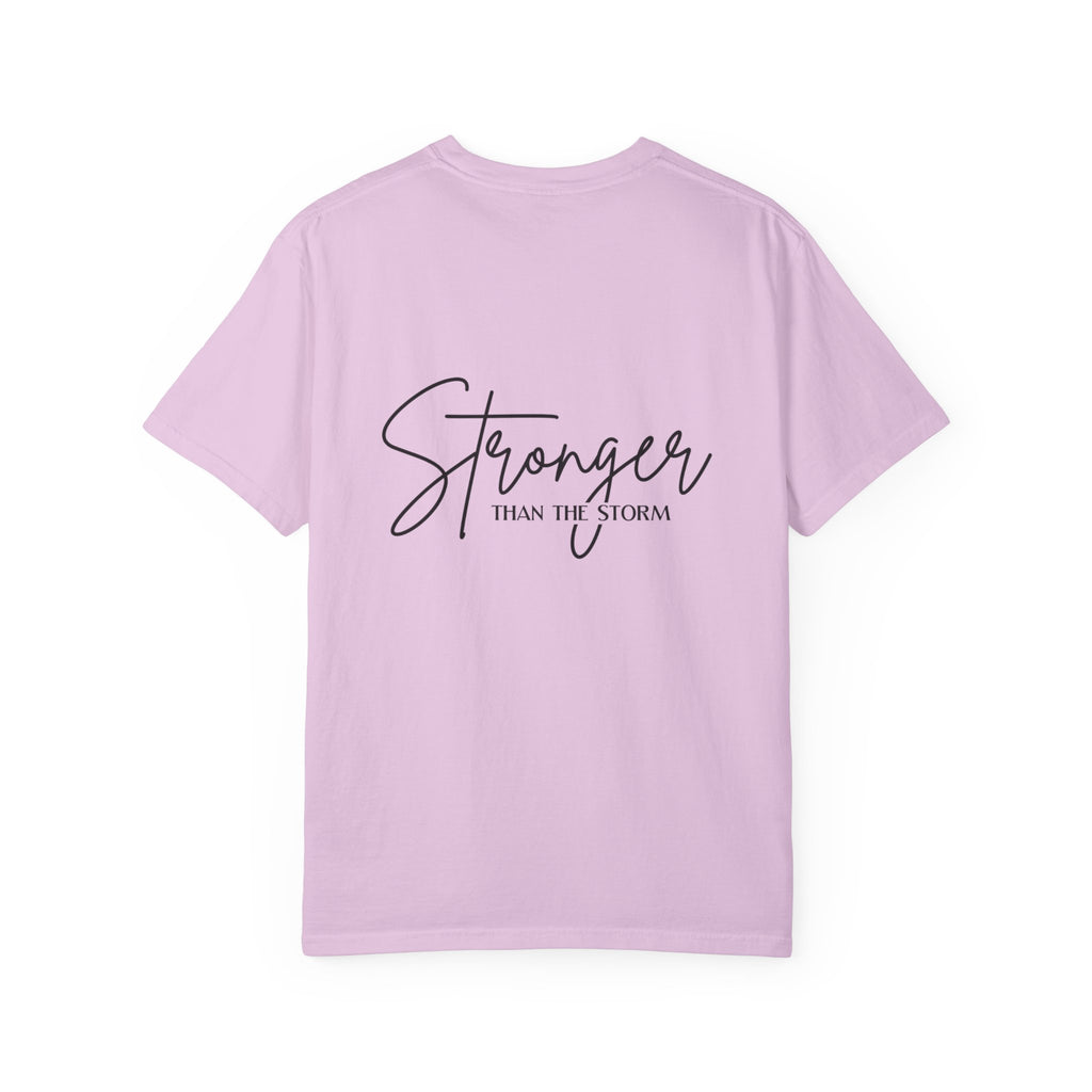 T-Shirt  Stronger Than the Storm Script Chest and Back Tee