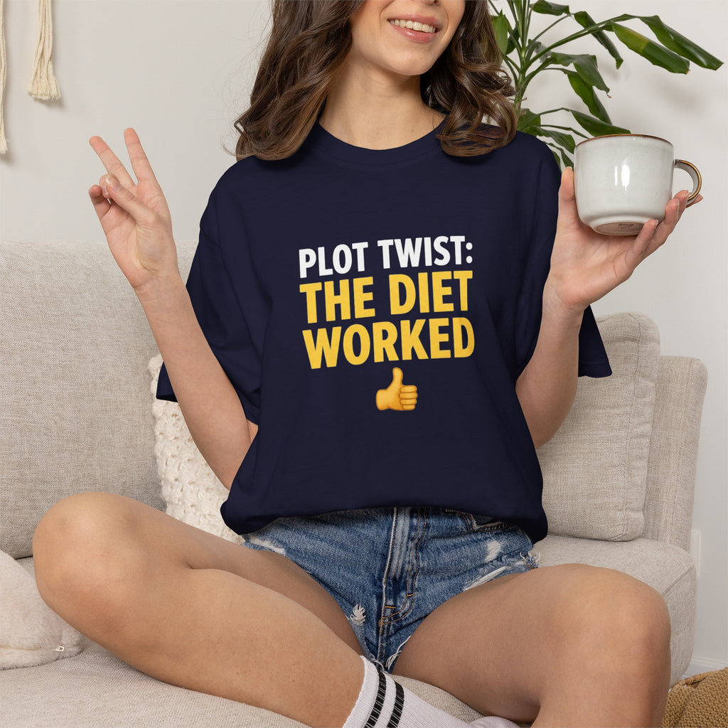 T Shirt The Diet Worked Funny Thumbs-Up Graphic Tee