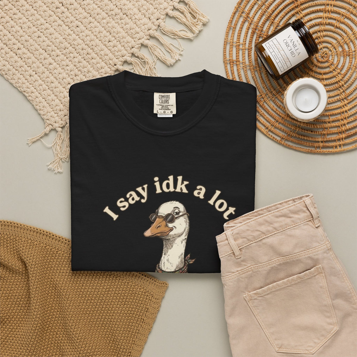 Funny Goose T Shirt Say Idk a Lot But Trust Me I Be knowin Graphic Tee