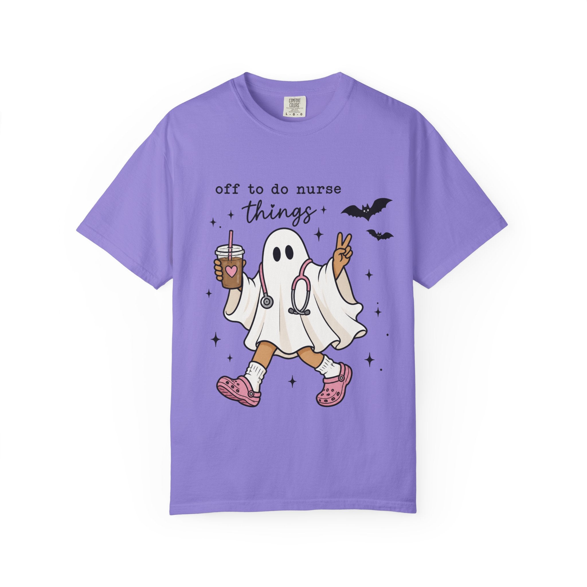 Nurse Ghost Halloween T Shirt Off to Do Nurse Things Cute Medical Costume Tee