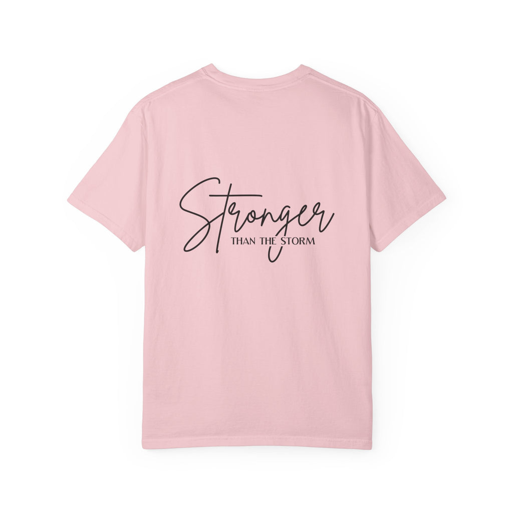 T-Shirt  Stronger Than the Storm Script Chest and Back Tee