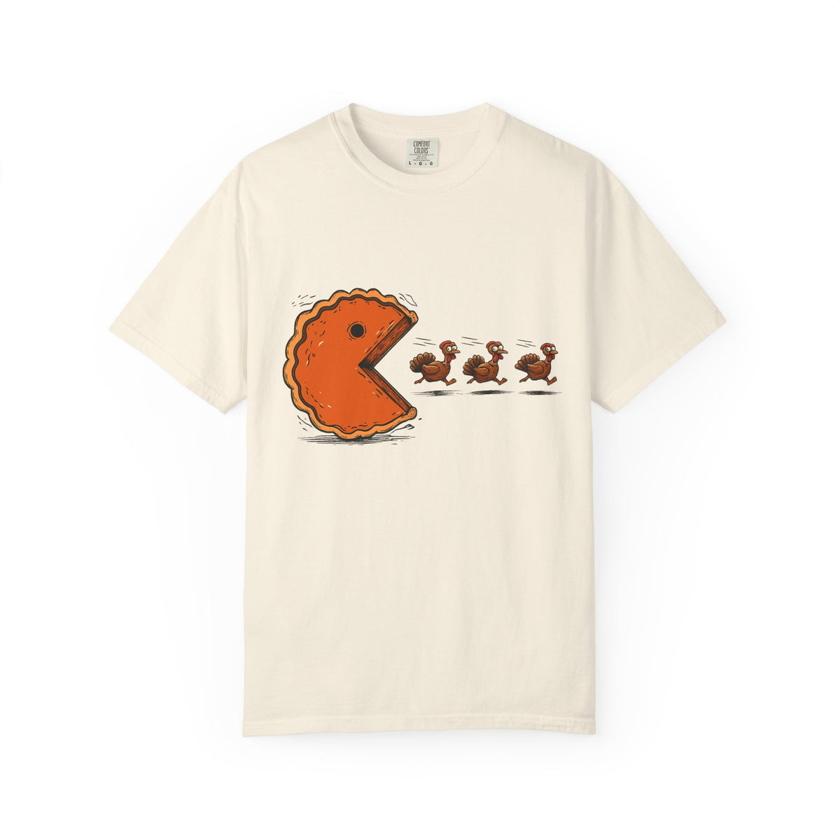 Tee Shirt Thanksgiving Pumpkin Pie Eating Turkey Friends Funny Graphic Tee