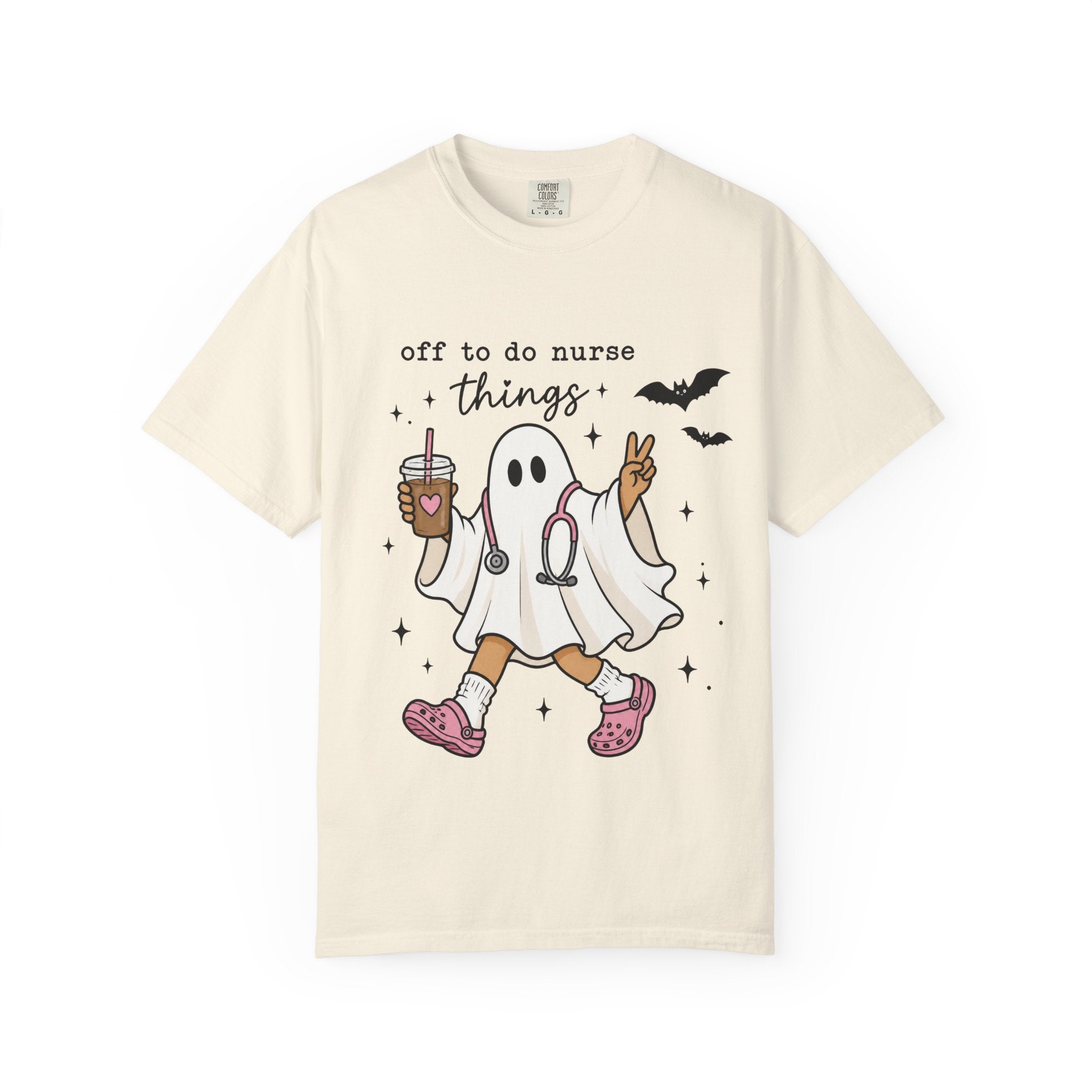 Nurse Ghost Halloween T Shirt Off to Do Nurse Things Cute Medical Costume Tee