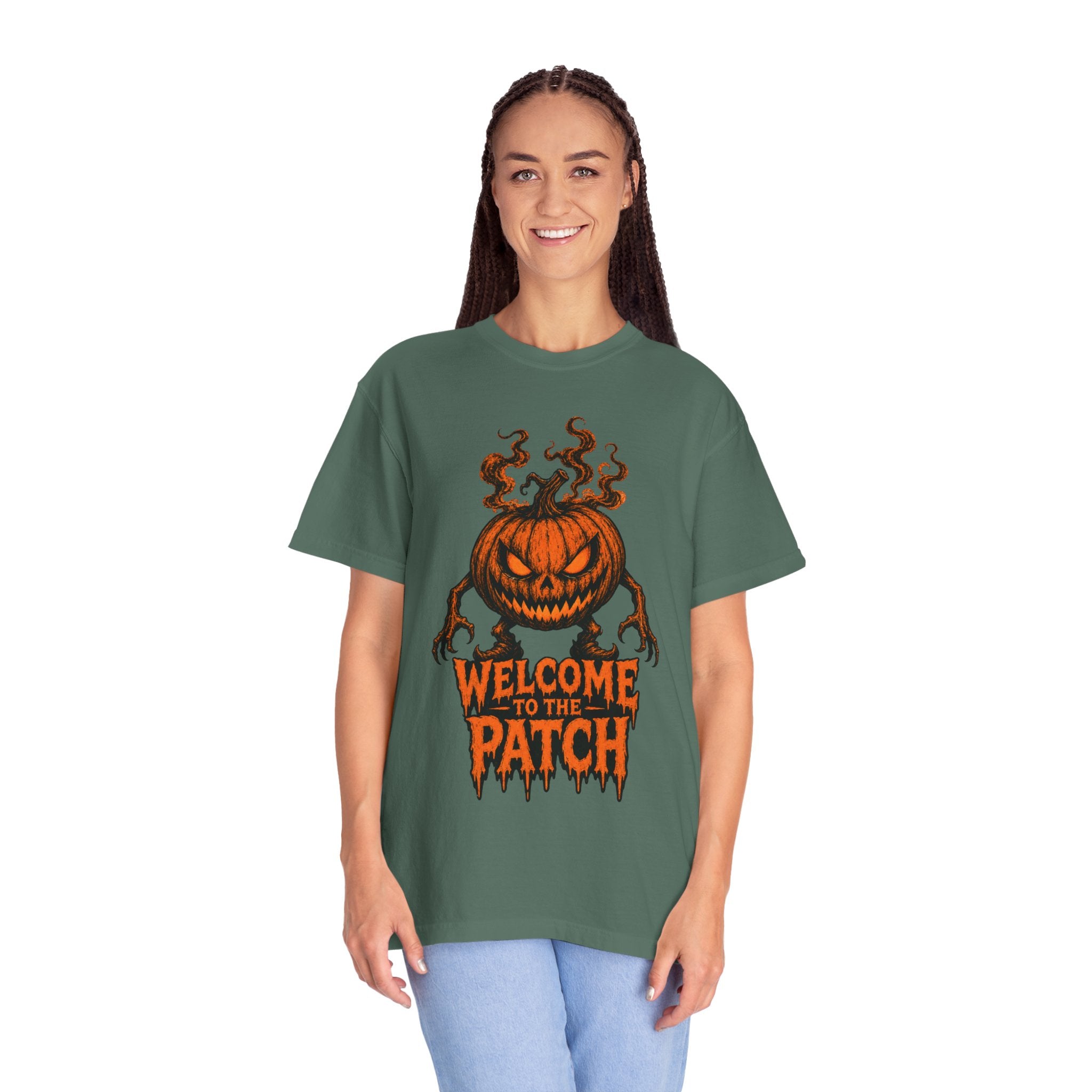 Welcome to the Patch Pumpkin T Shirt Halloween Horror Tee