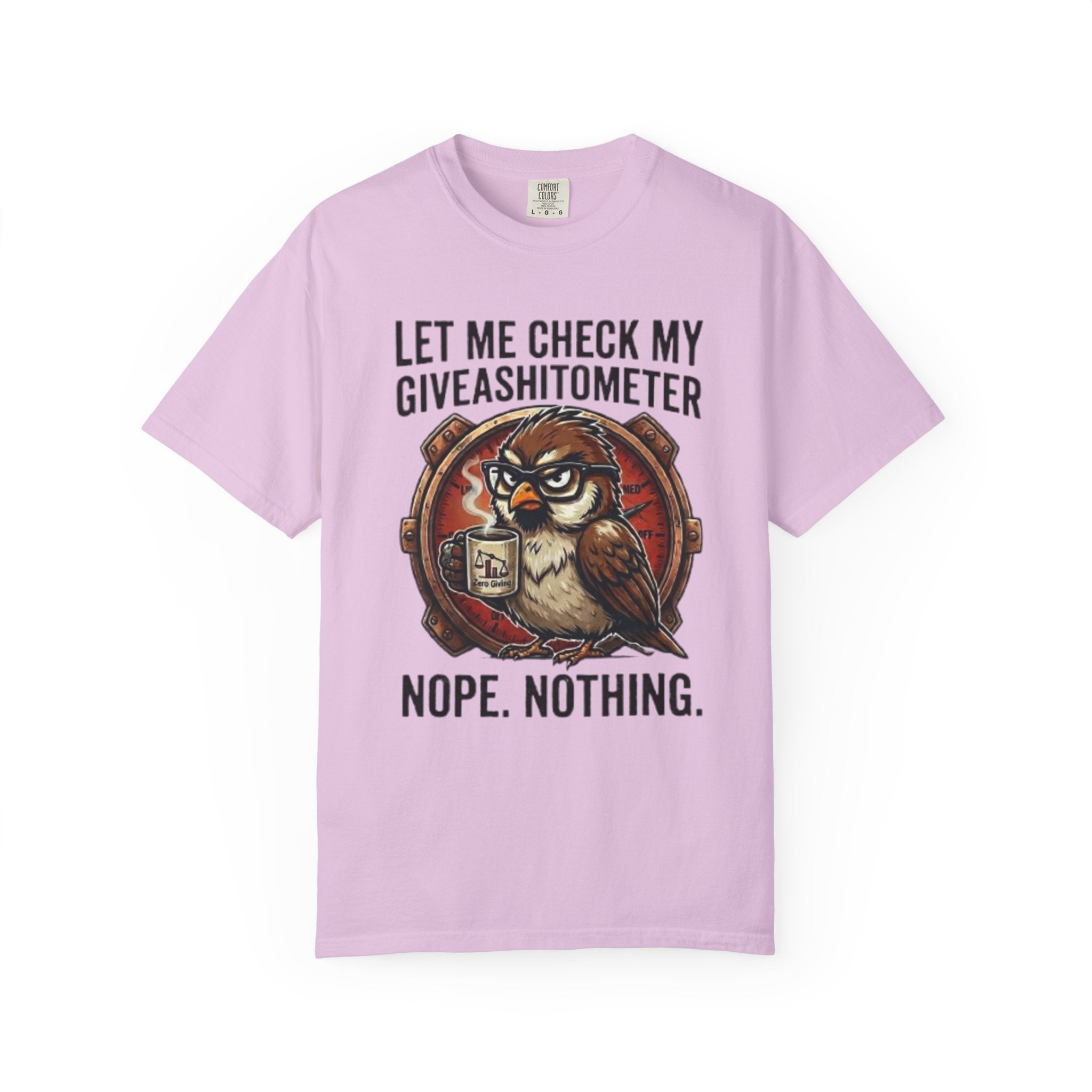 Let Me Check My Giveashitometer TShirt Funny Owl Graphic Tee
