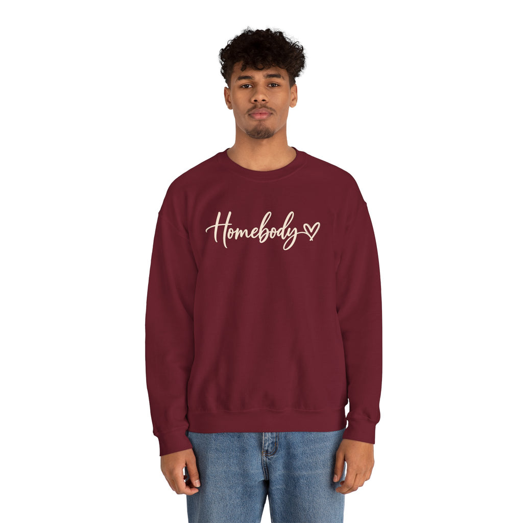 Homebody Crewneck Sweatshirt Cozy Homebody Pullover with Heart