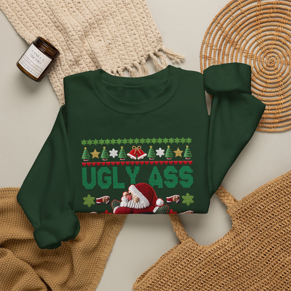 Funny Ugly Christmas Sweater, Ugly Ass Sweater Sweatshirt, Sarcastic Christmas Shirt, Adult Holiday Party Outfit, Gag Gift