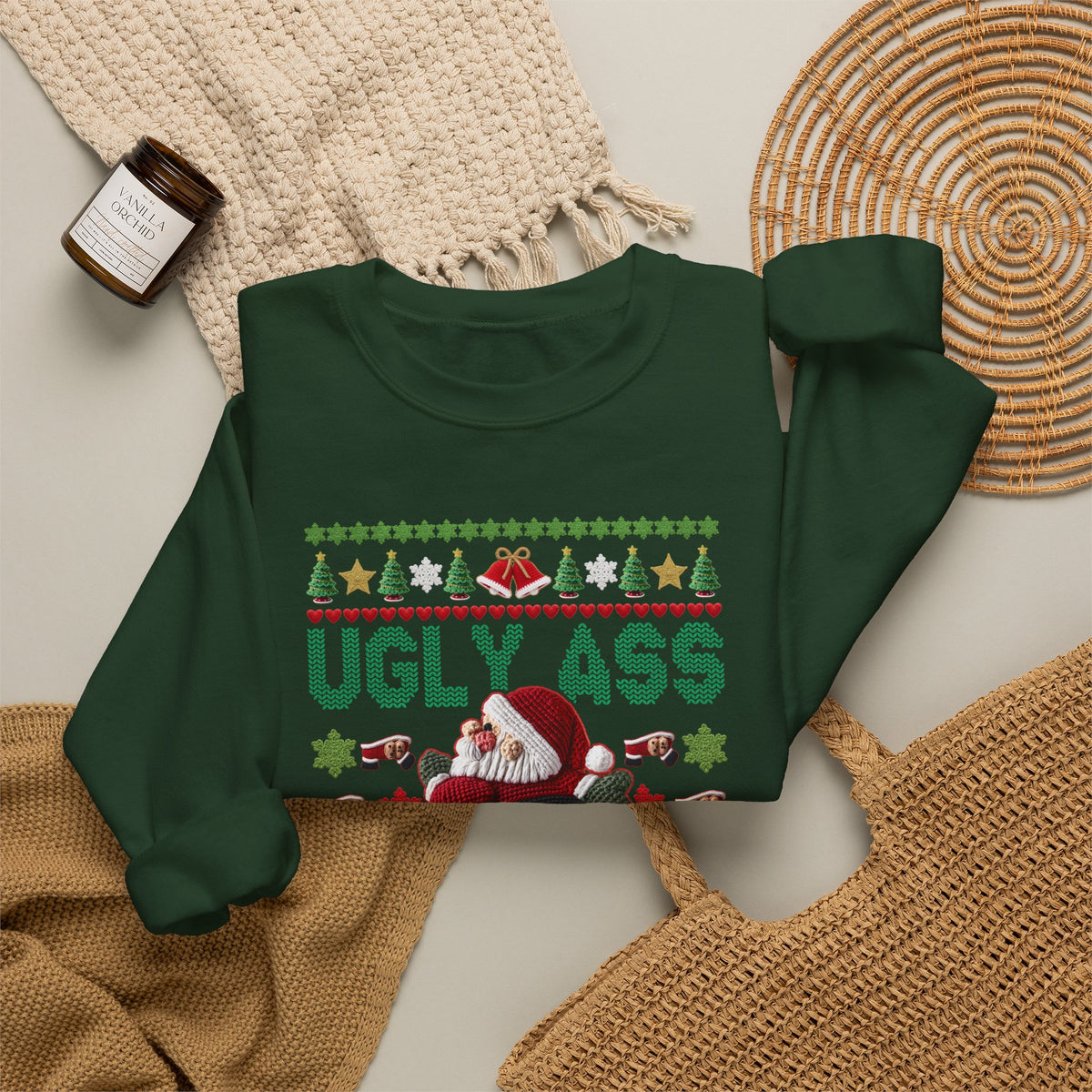 Funny Ugly Christmas Sweater, Ugly Ass Sweater Sweatshirt, Sarcastic Christmas Shirt, Adult Holiday Party Outfit, Gag Gift