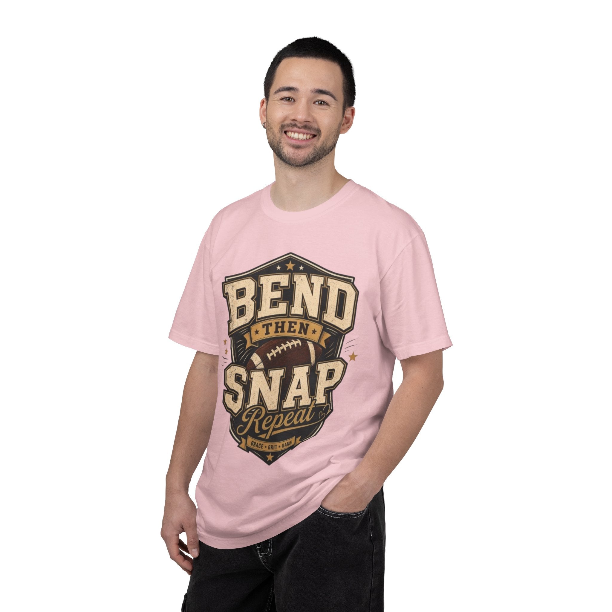 Football Bend Then Snap Repeat Graphic T Shirt Vintage Athletic Tee for Players and Fans