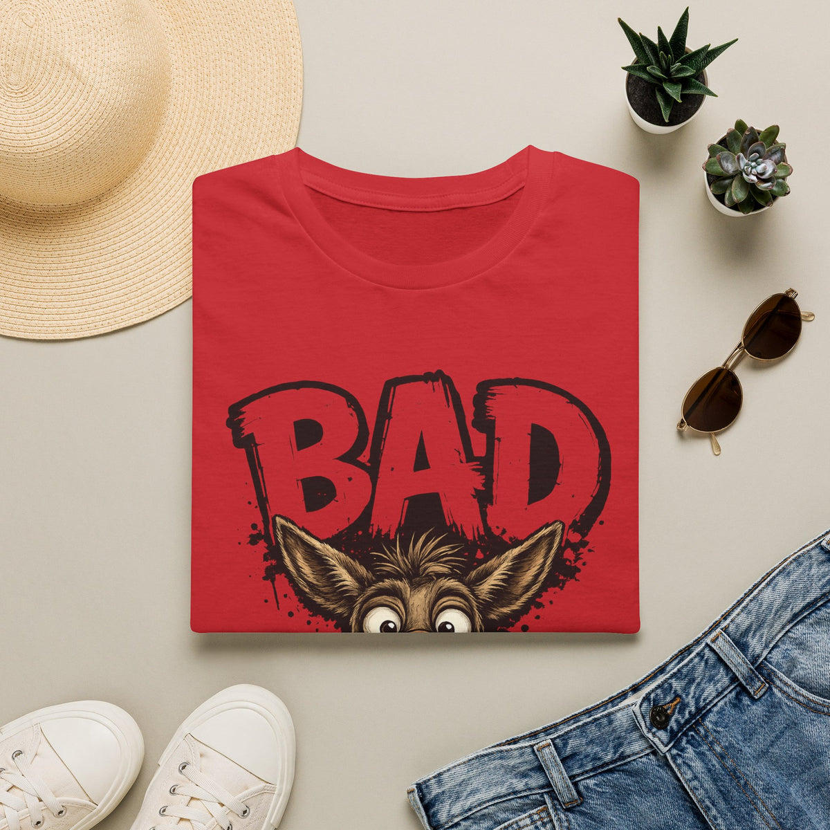 Bad Donkey Tee Shirt Funny Cute Animal Graphic Tee