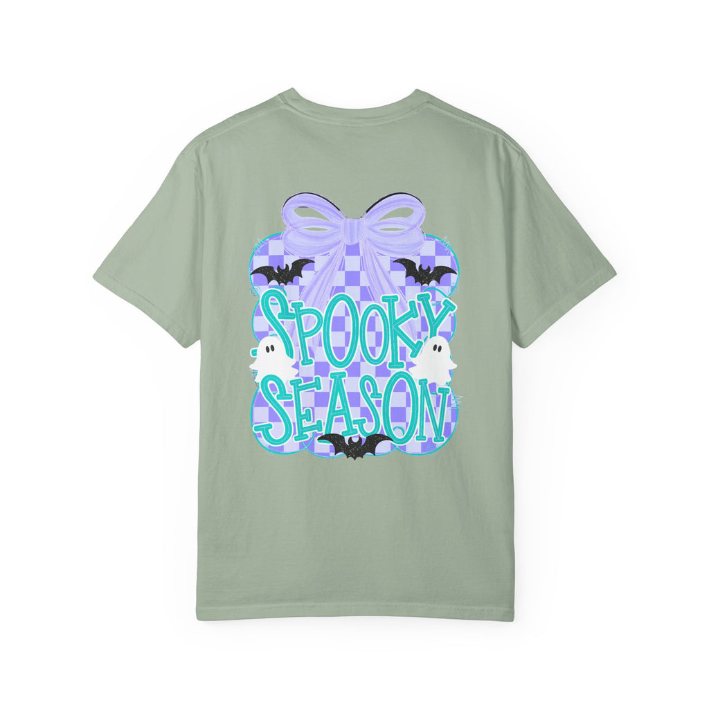 Spooky Season Ghost Tee Lavender Bow Halloween T Shirt