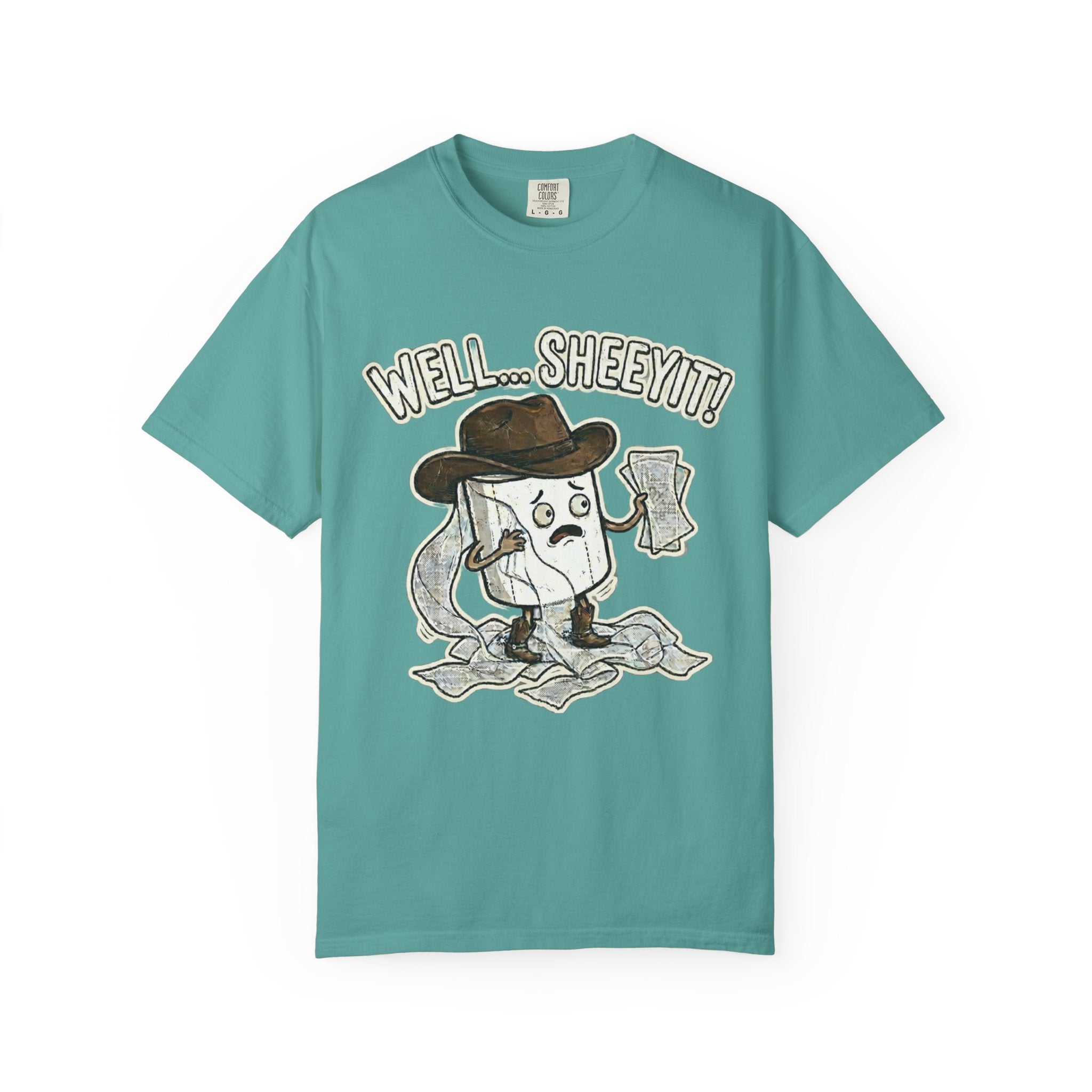 Graphic T-Shirt — "Well... Sheeyit!" Cash Cowboy Funny Money Tee