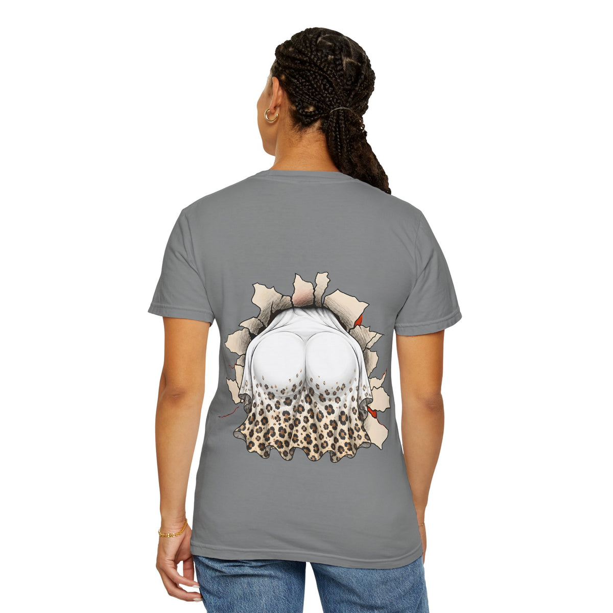 Halloween Gnome T-Shirt Funny Bubblegum Ghost and Leopard Butt Graphic Tee