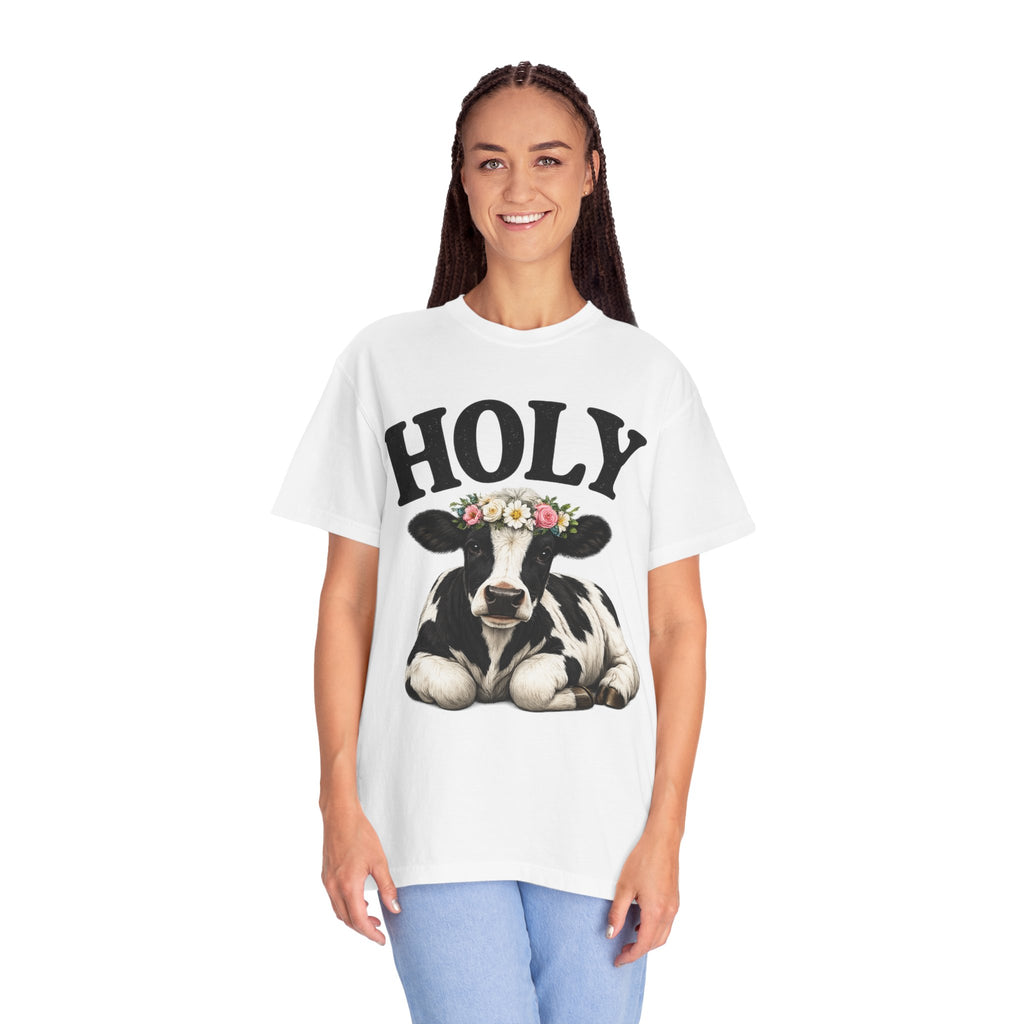 Holy Cow Floral Crown T Shirt