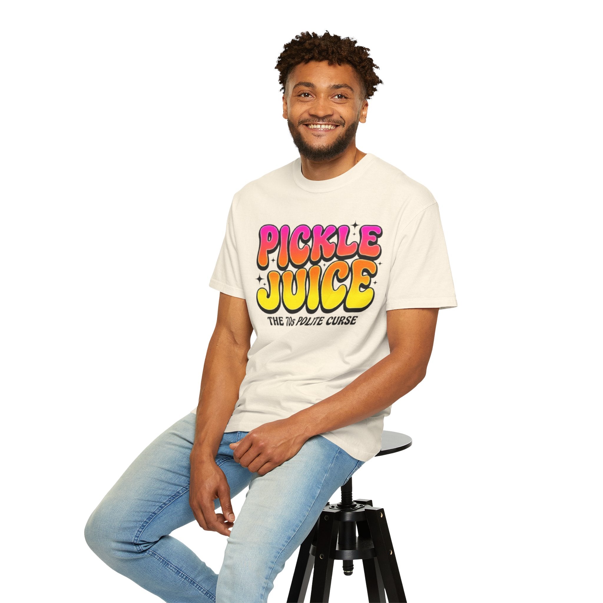 Pickle Juice Retro T-Shirt The 70s Polite Curse Vintage Graphic Tee