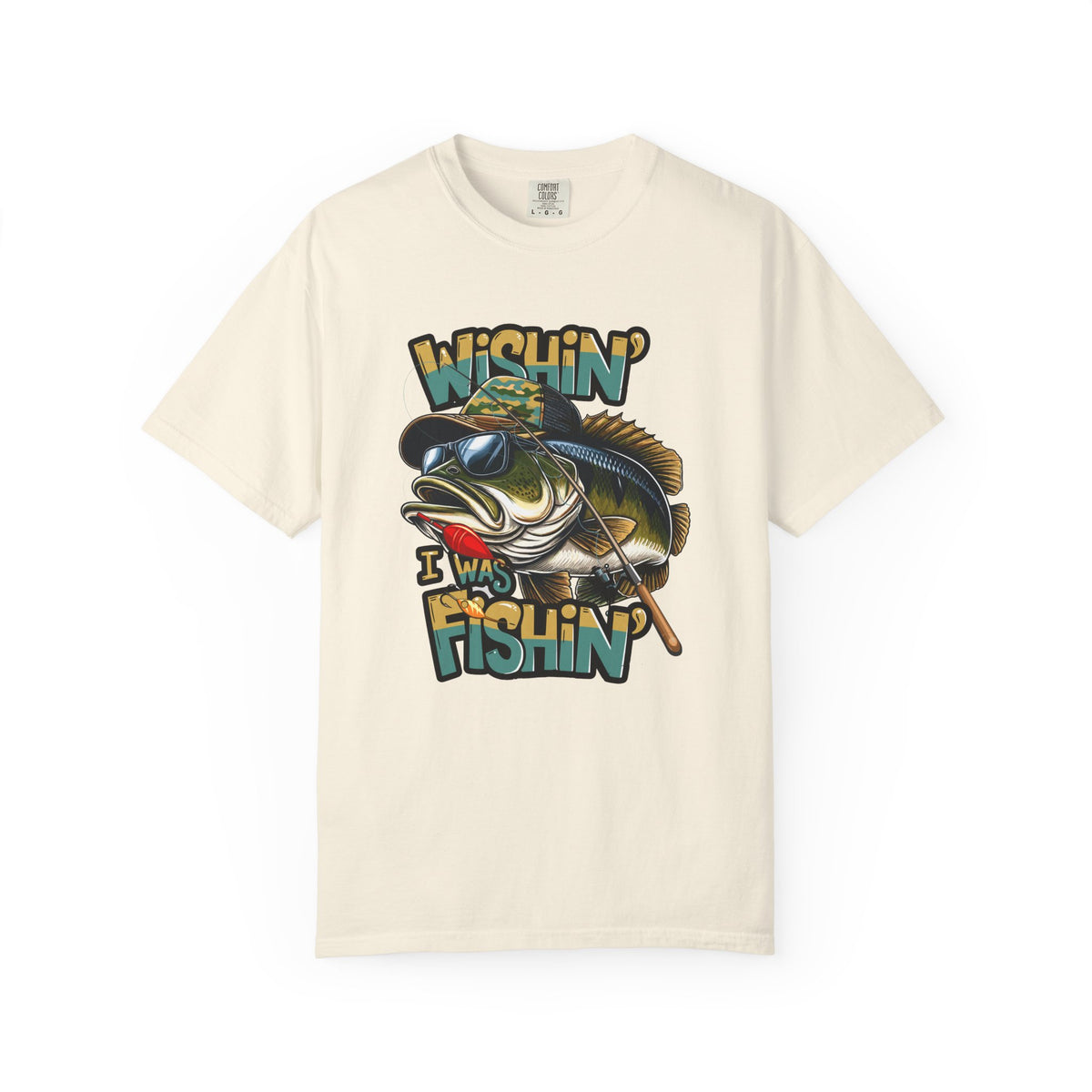Fishing Graphic T Shirt Wishin Was Fishin Vintage Bass Tee