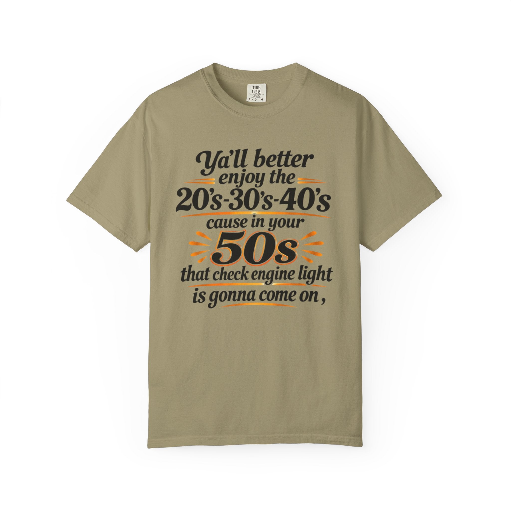Funny Check Engine Light 50s Retirement T-Shirt
