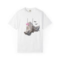 Ghost on Swing Tee Shirt | Cute Halloween Ghost Blowing Bubblegum, Bats