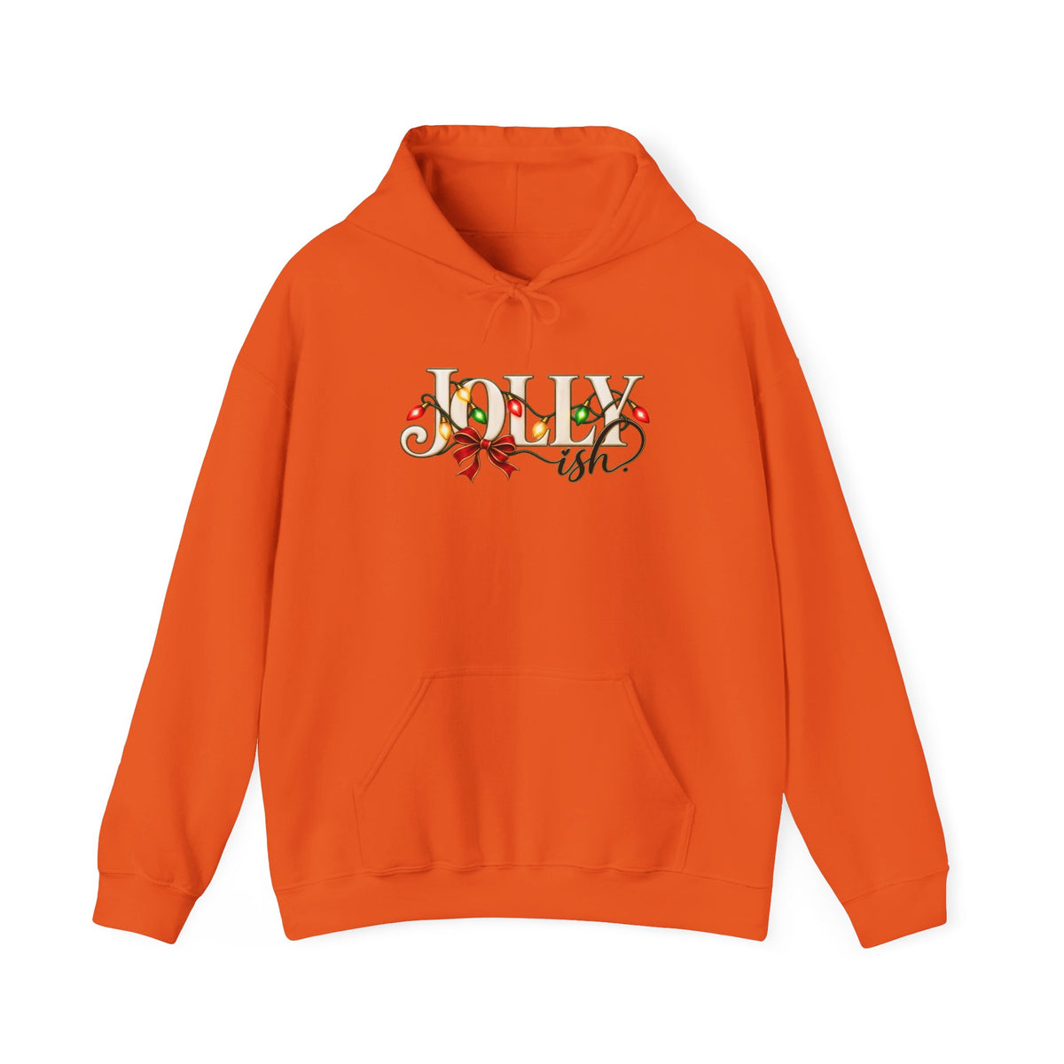 Jolly Ish Christmas Hoodie, Funny Christmas Sweatshirt, Sarcastic Holiday Hoodie, Vintage Christmas Lights, Cute Christmas Gift