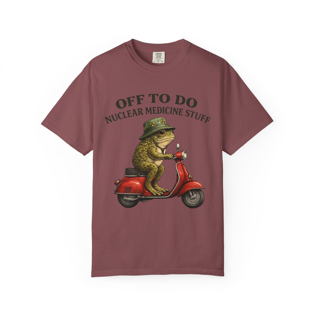 Nuclear Medicine Frog Scooter T-Shirt  Off To Do Nuclear Medicine Stuff