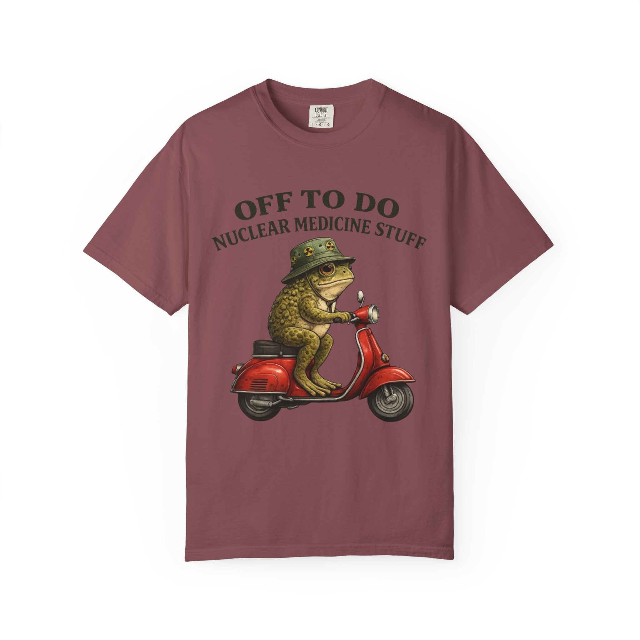 Nuclear Medicine Frog Scooter T-Shirt  Off To Do Nuclear Medicine Stuff