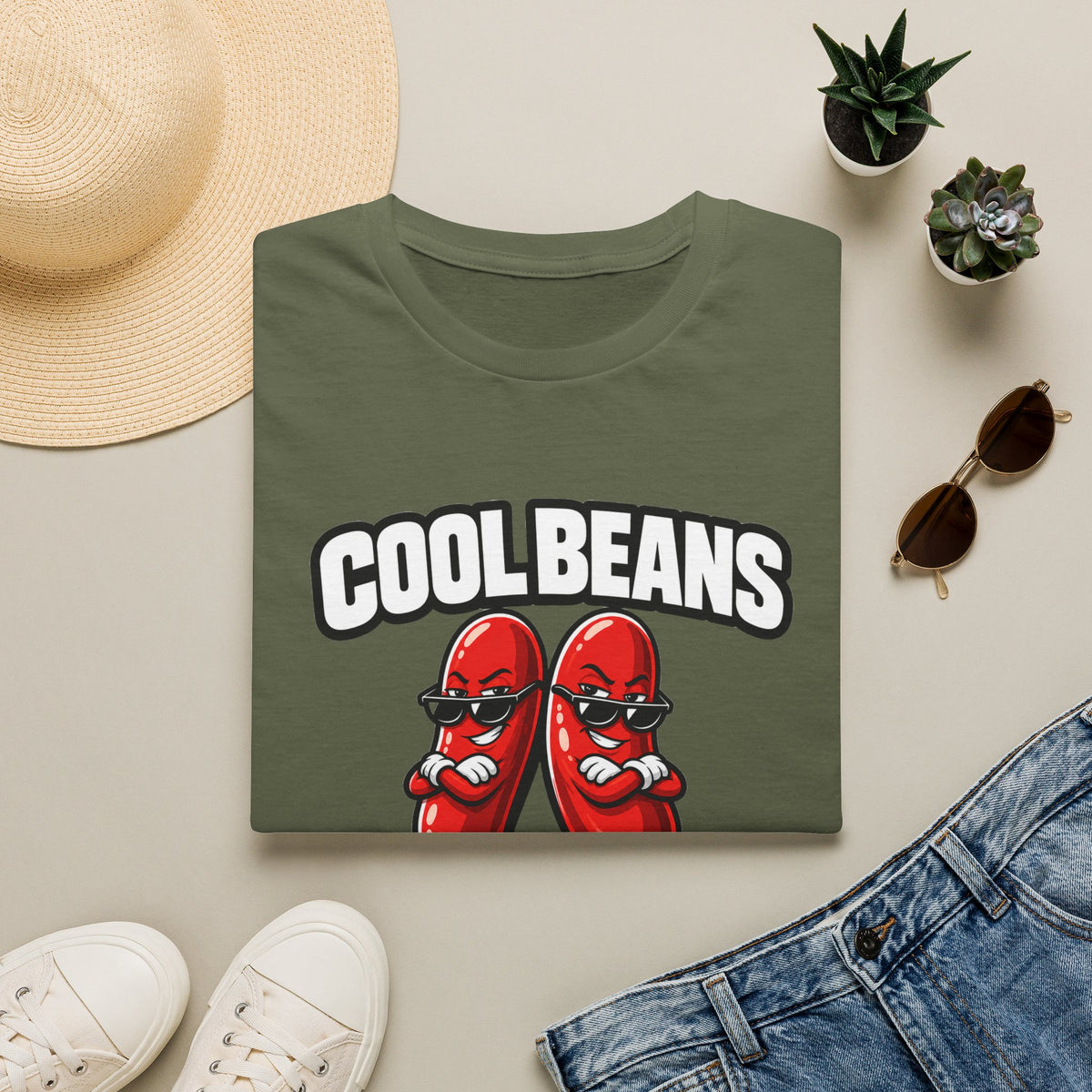 Cool Beans T‑Shirt — Retro Cartoon Funny Graphic Tee