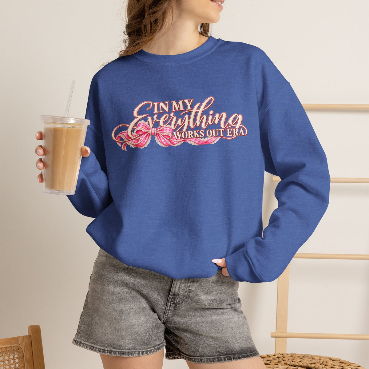 In My Everything Works Out Era Sweatshirt, Coquette Bow Crewneck, Positive Affirmation Shirt, Manifestation Gift for Her