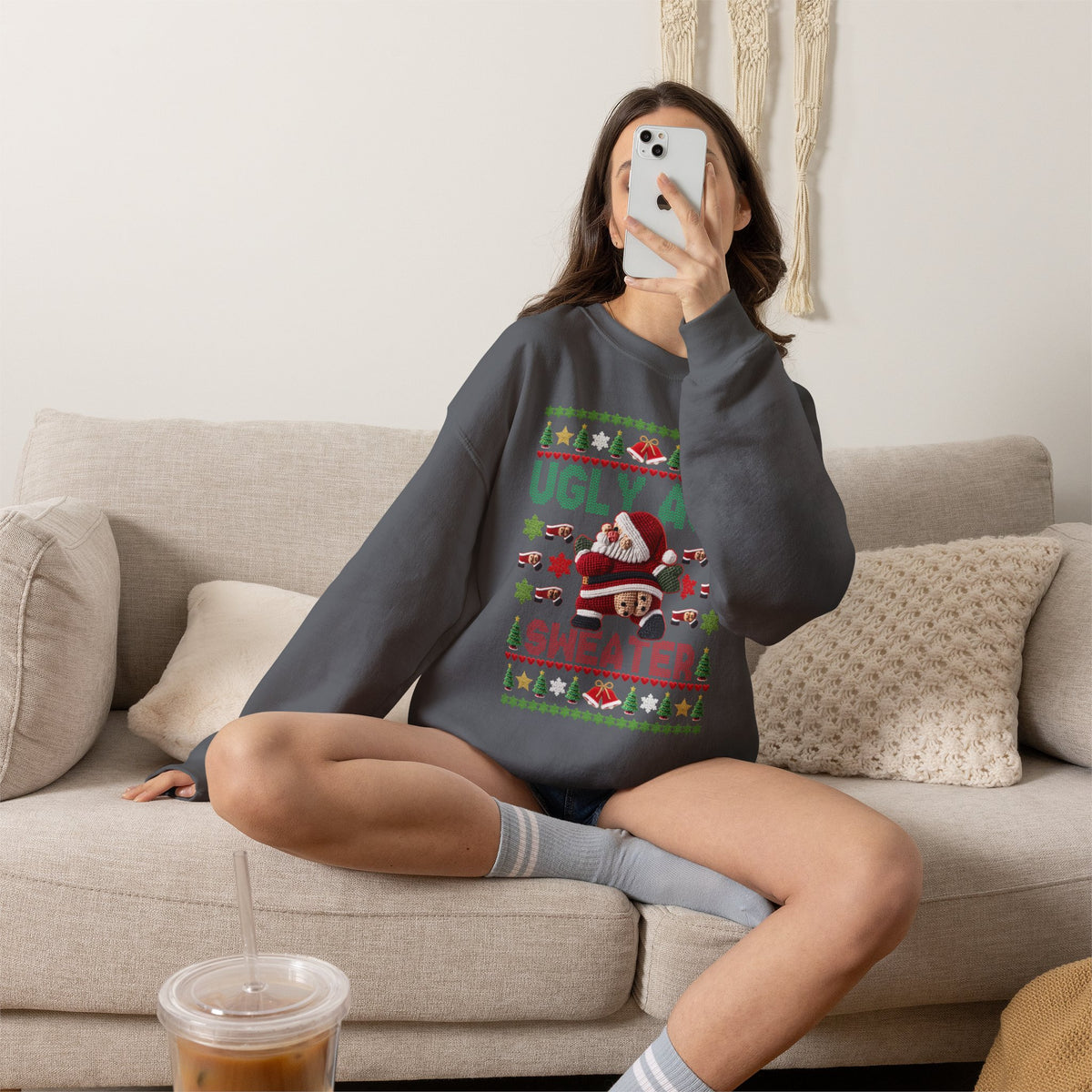 Funny Ugly Christmas Sweater, Ugly Ass Sweater Sweatshirt, Sarcastic Christmas Shirt, Adult Holiday Party Outfit, Gag Gift
