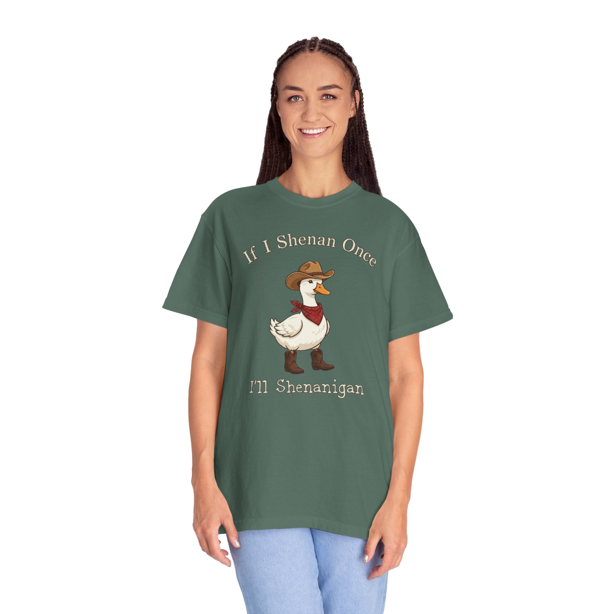 If I Shenan Once I ll Shenanigan T Shirt Funny Cowboy Duck Graphic Tee