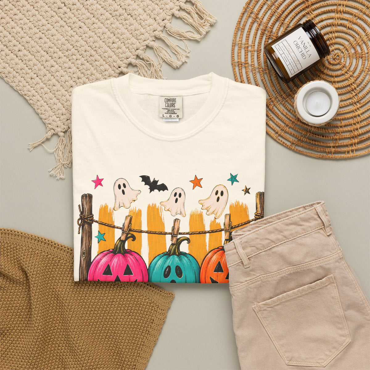 Halloween Pumpkins and Ghosts T Shirt Cute Jack O Lantern Halloween Tee