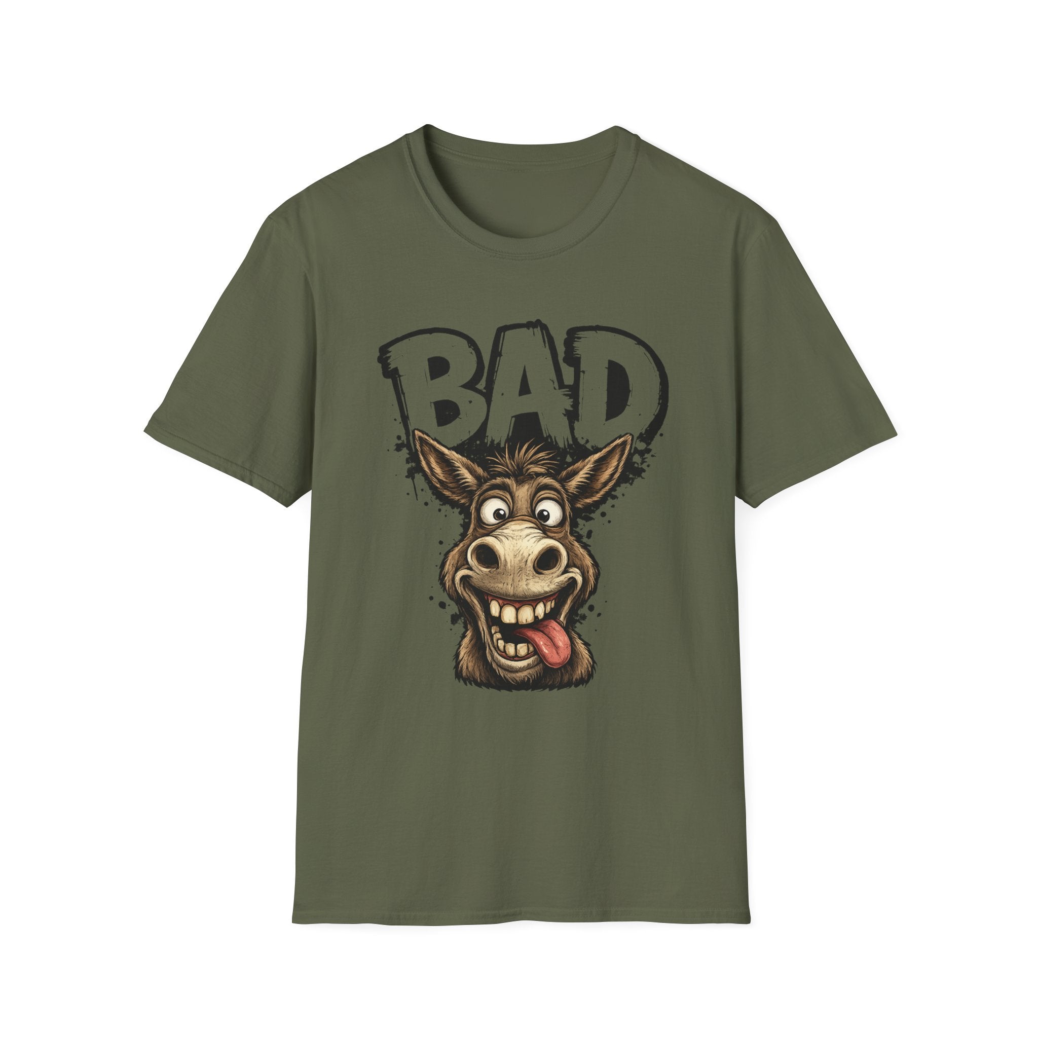 Bad Donkey T‑Shirt — Funny Cartoon Animal Tee for Donkey Lovers