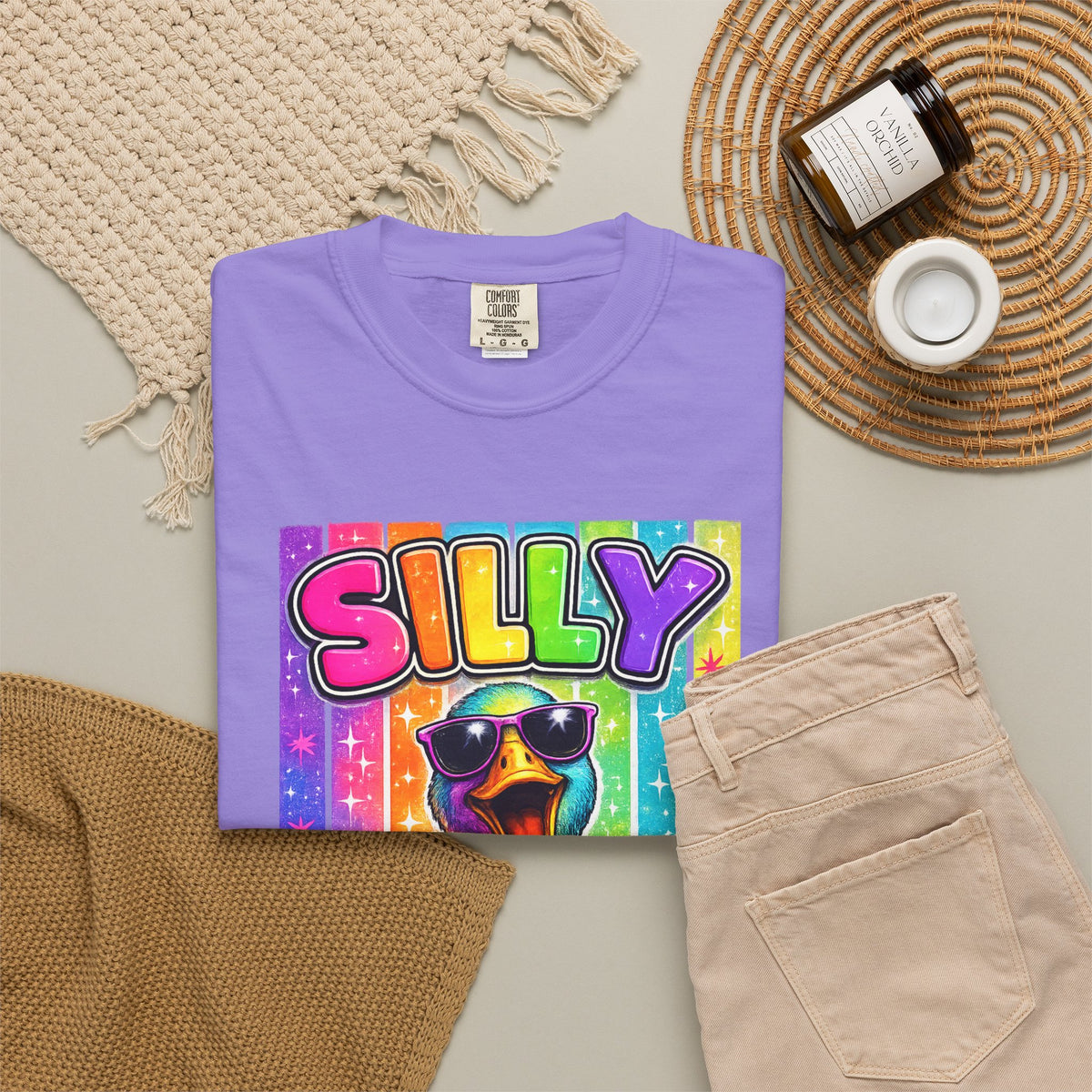 Silly Rainbow Goose T Shirt