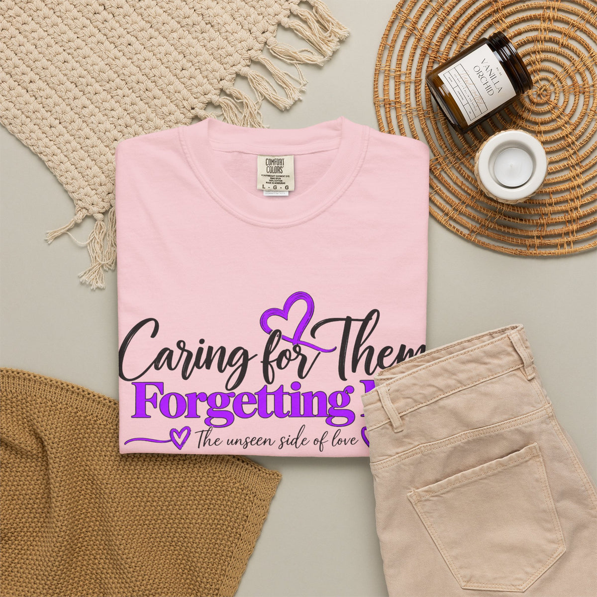 Caring for Them Forgetting Me T shirt | Alzheimer Awareness Purple Ribbon