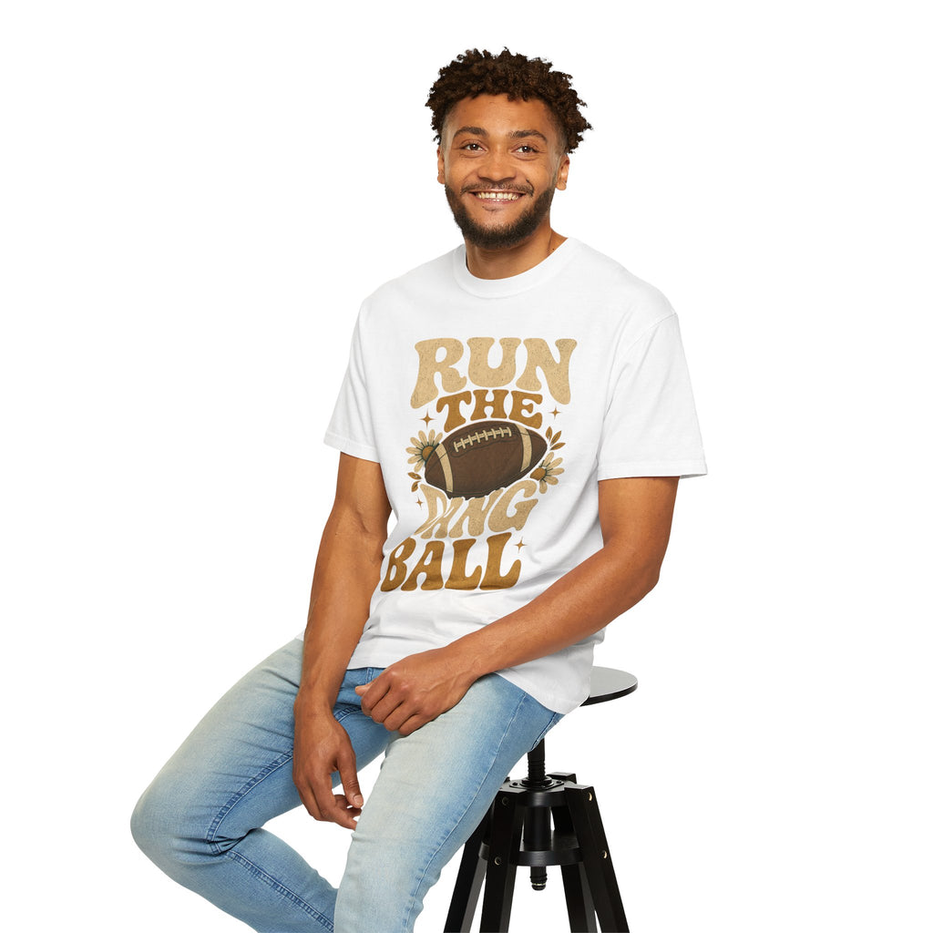Run the Dang Ball Football T Shirt Retro Gridiron Graphic Tee