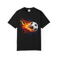 Flaming Soccer Ball T Shirt Fireball Football Graphic Tee