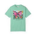 Pink Bow Floral Illustration Tee Shirt | She is Worthy Proverbs 31 Christian Tee