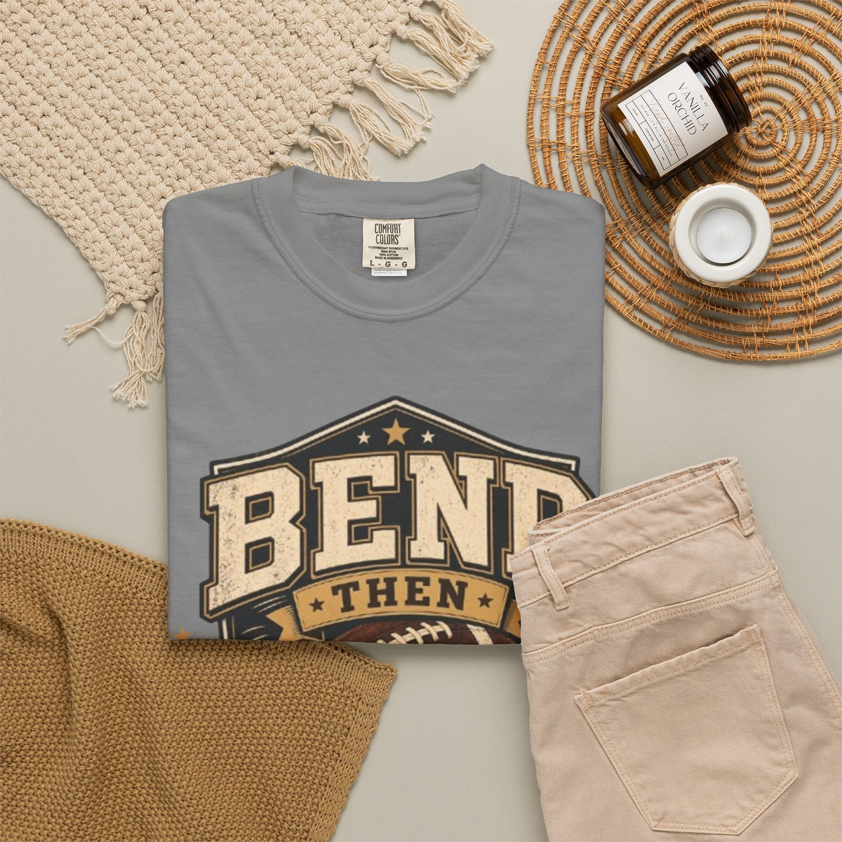 Football Bend Then Snap Repeat Graphic T Shirt Vintage Athletic Tee for Players and Fans