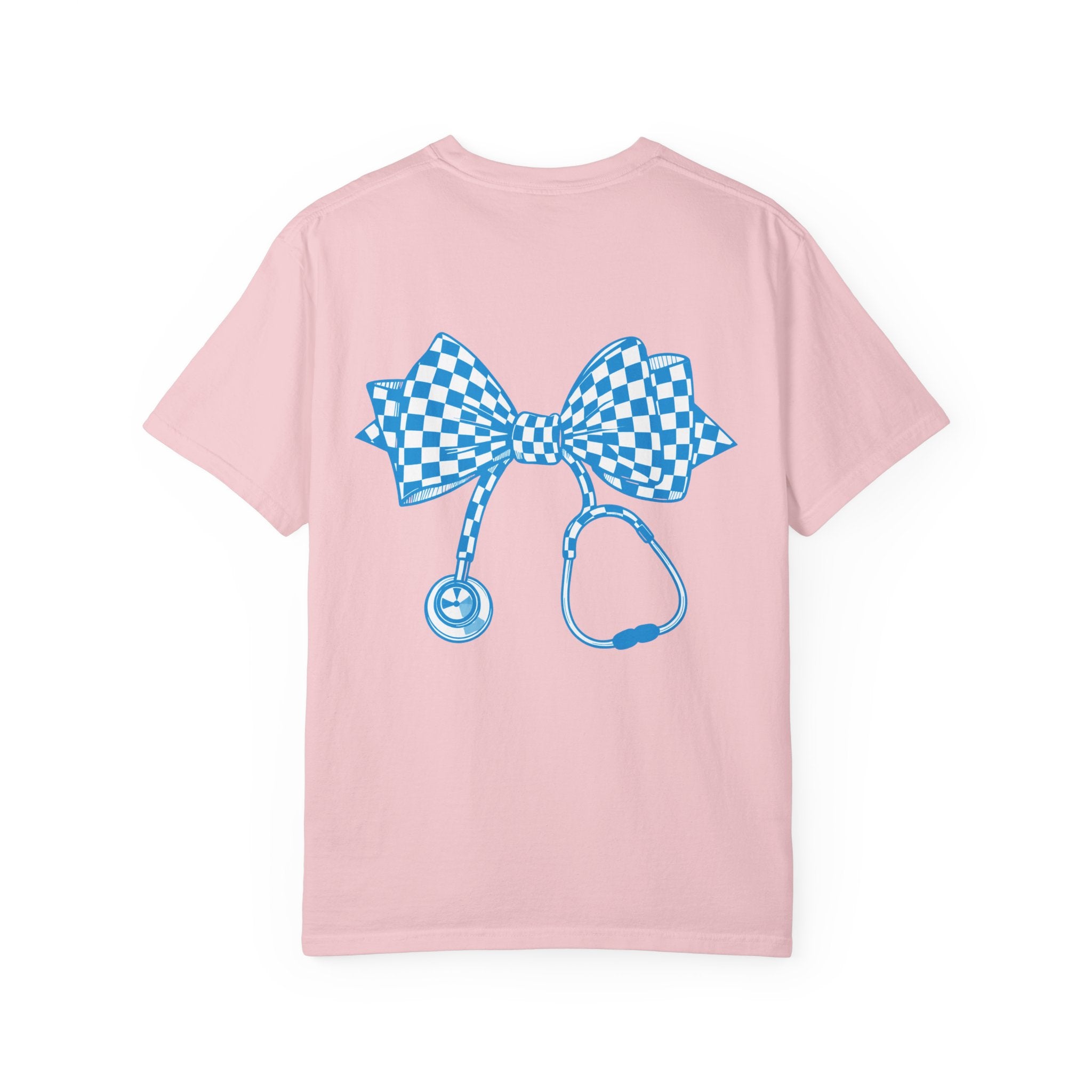 Checkerboard Stethoscope T Shirt Cute Nurse Doctor Medical Tee