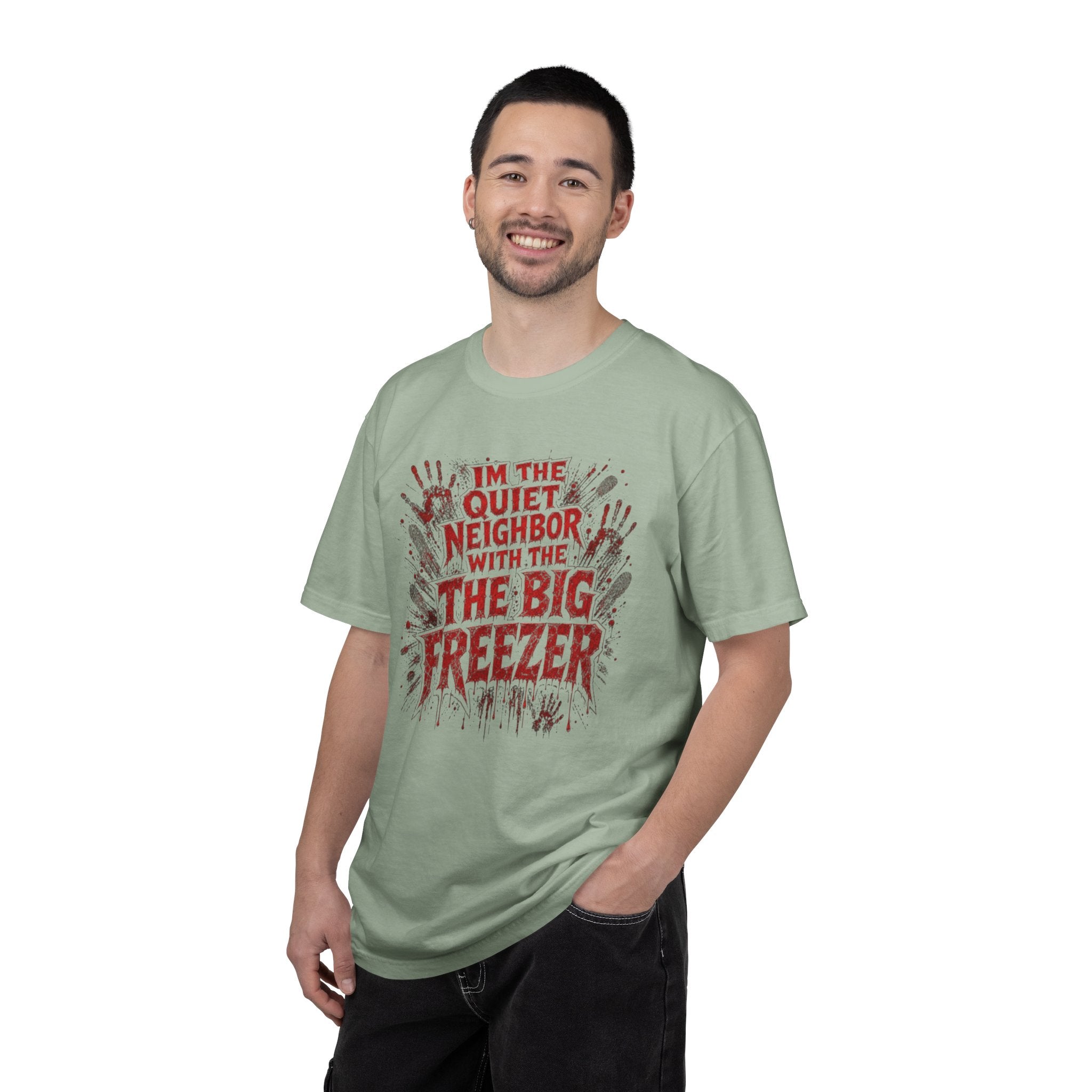 T-Shirt Im the Quiet Neighbor with the Big Freezer Horror Graphic Tee